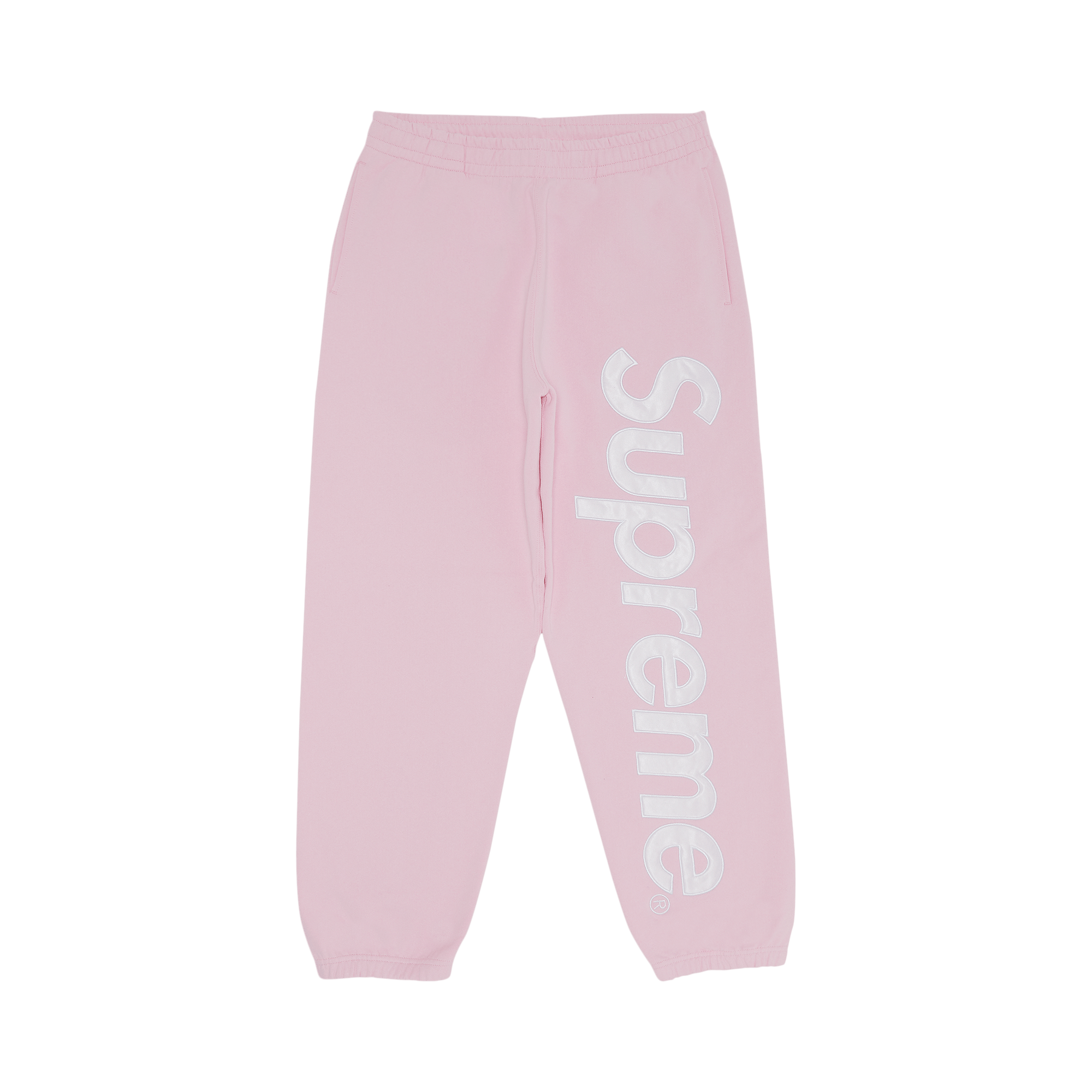Supreme Satin Appliqué Sweatpant 'Light Pink'