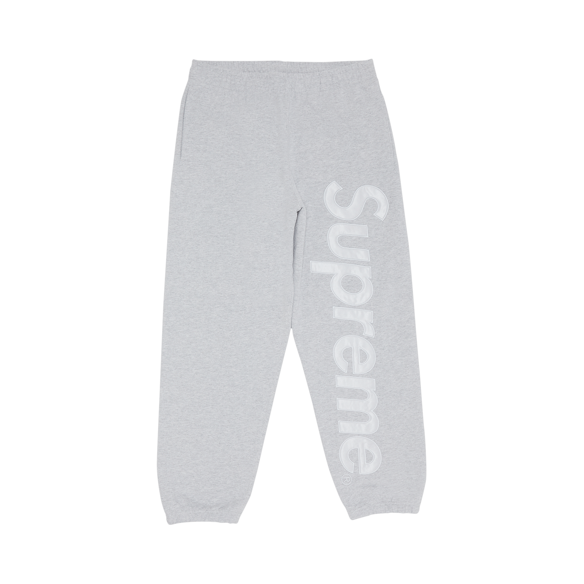 Supreme Satin Appliqué Sweatpant 'Ash Grey'