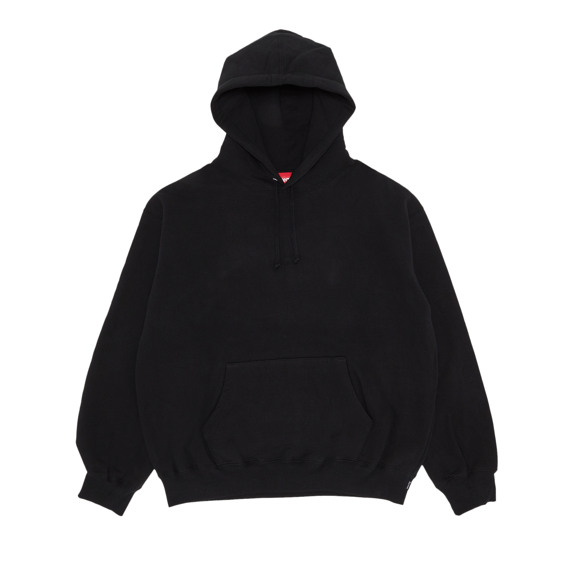 Supreme Satin Appliqué Hooded Sweatshirt 'Black'