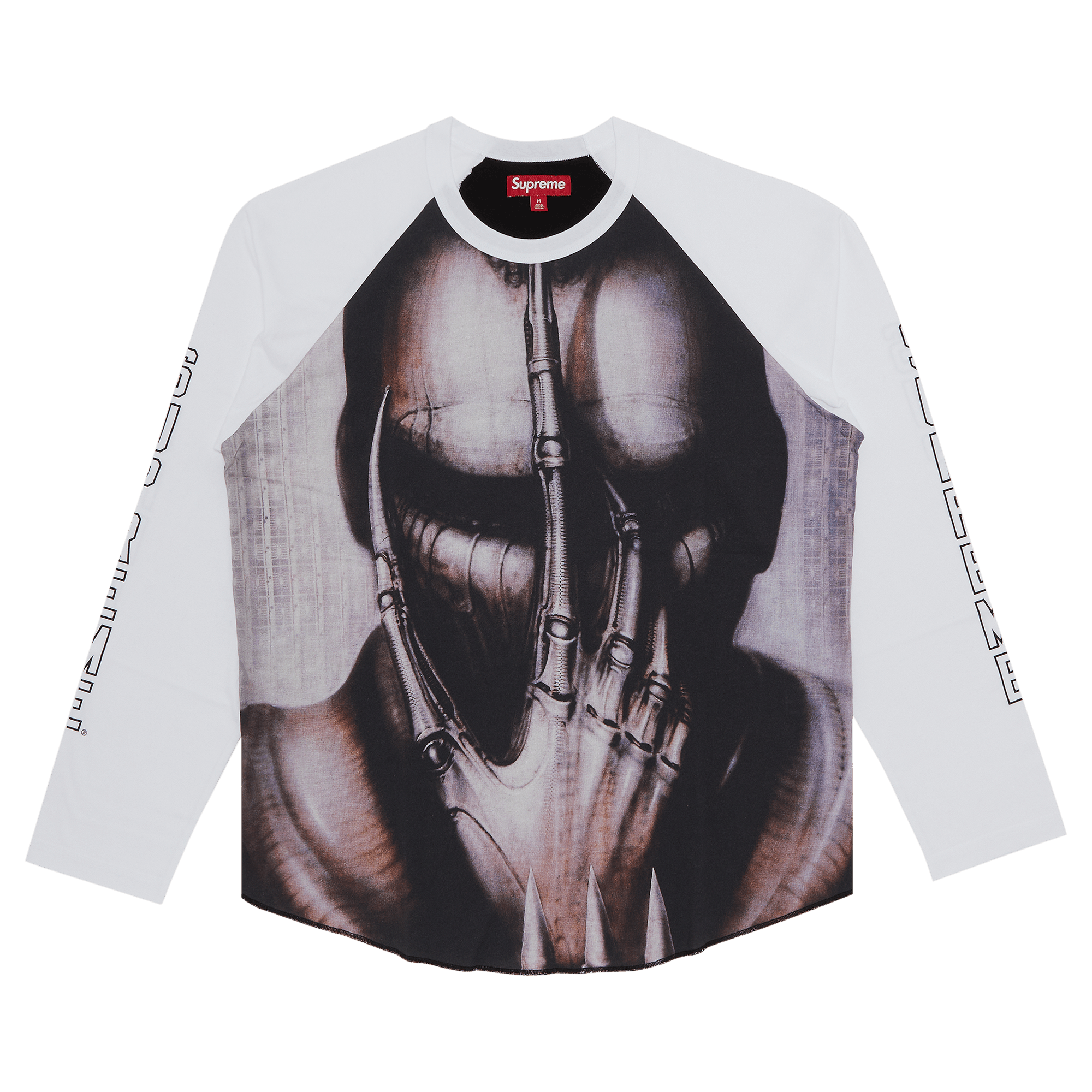 Supreme H.R. Giger Raglan Long-Sleeve Top 'White'
