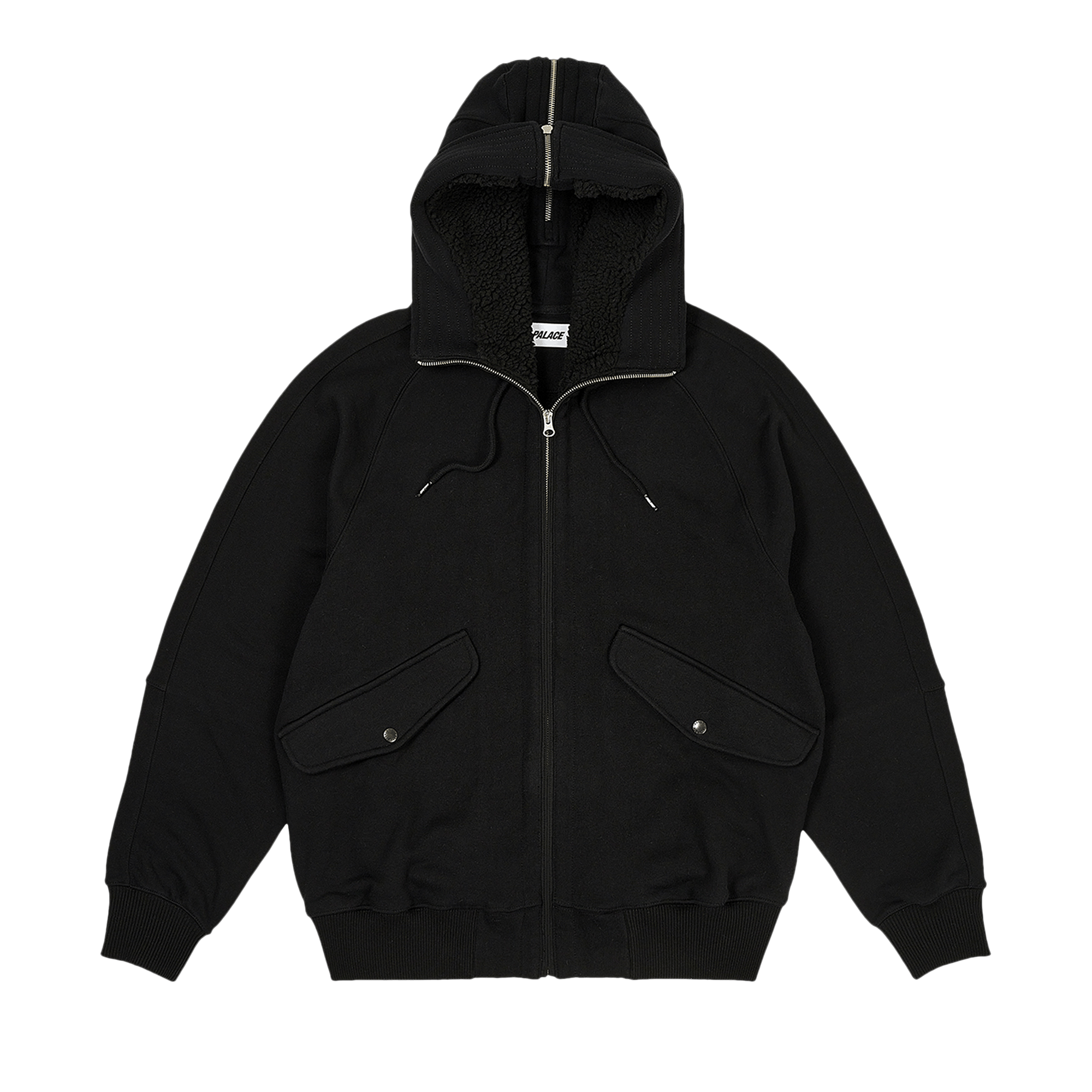 Palace Split Hood Bomber Sweat 'Black'