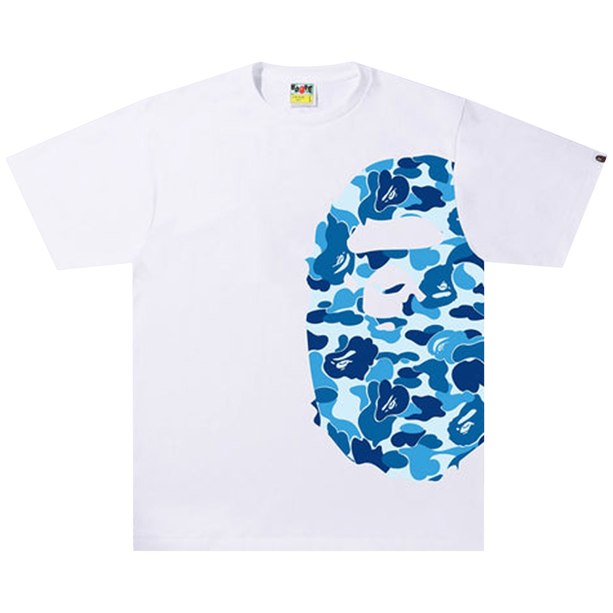 BAPE ABC Camo Side Big Ape Head Tee 'White/Blue'