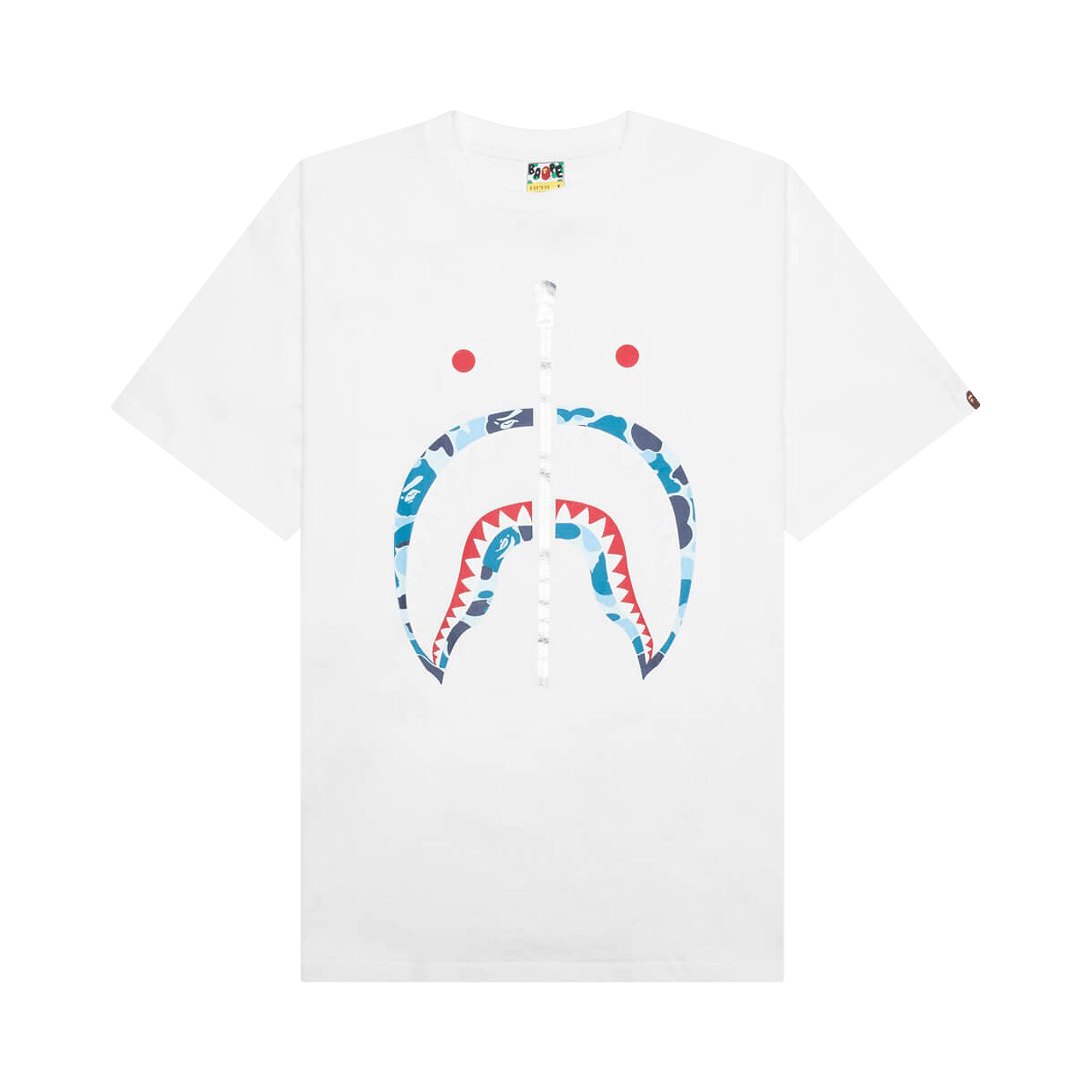 BAPE ABC Camo Shark Tee 'White/Blue'