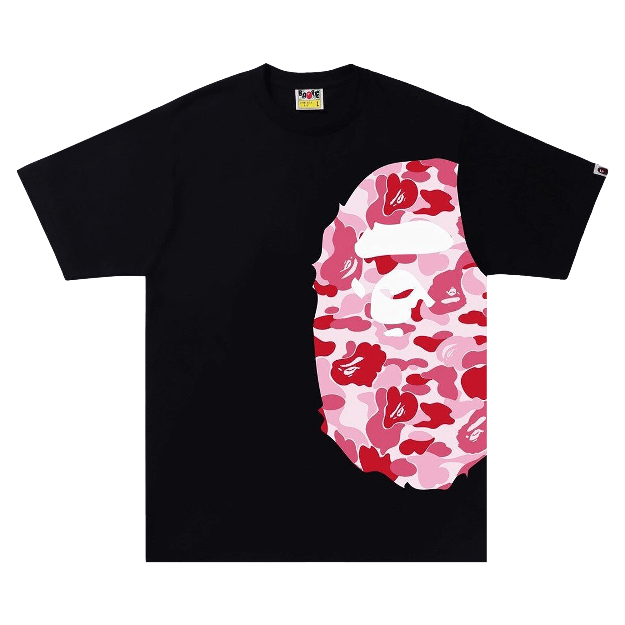 BAPE ABC Camo Side Big Ape Head Tee 'Black/Pink'