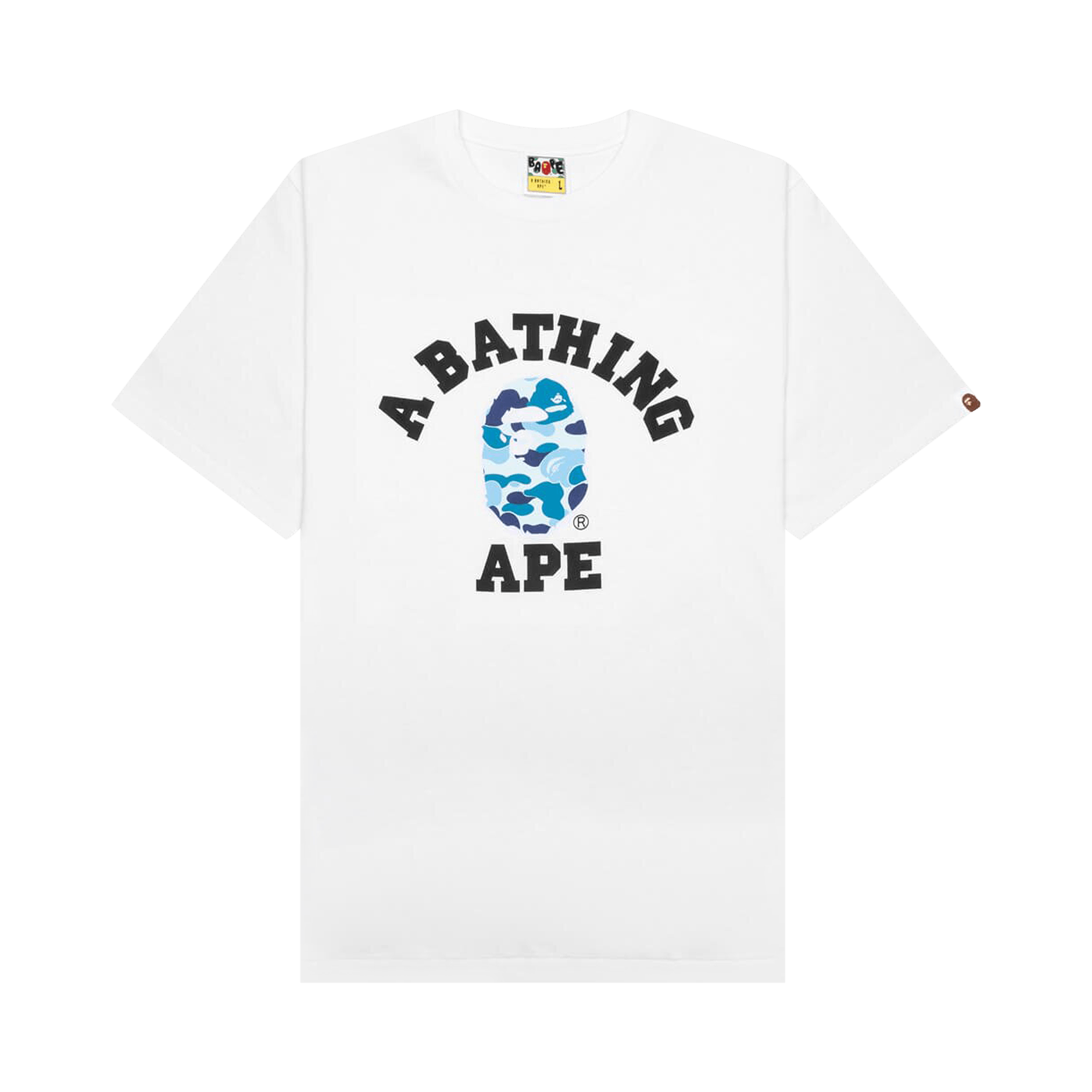 BAPE ABC Camo College Tee 'White/Blue'