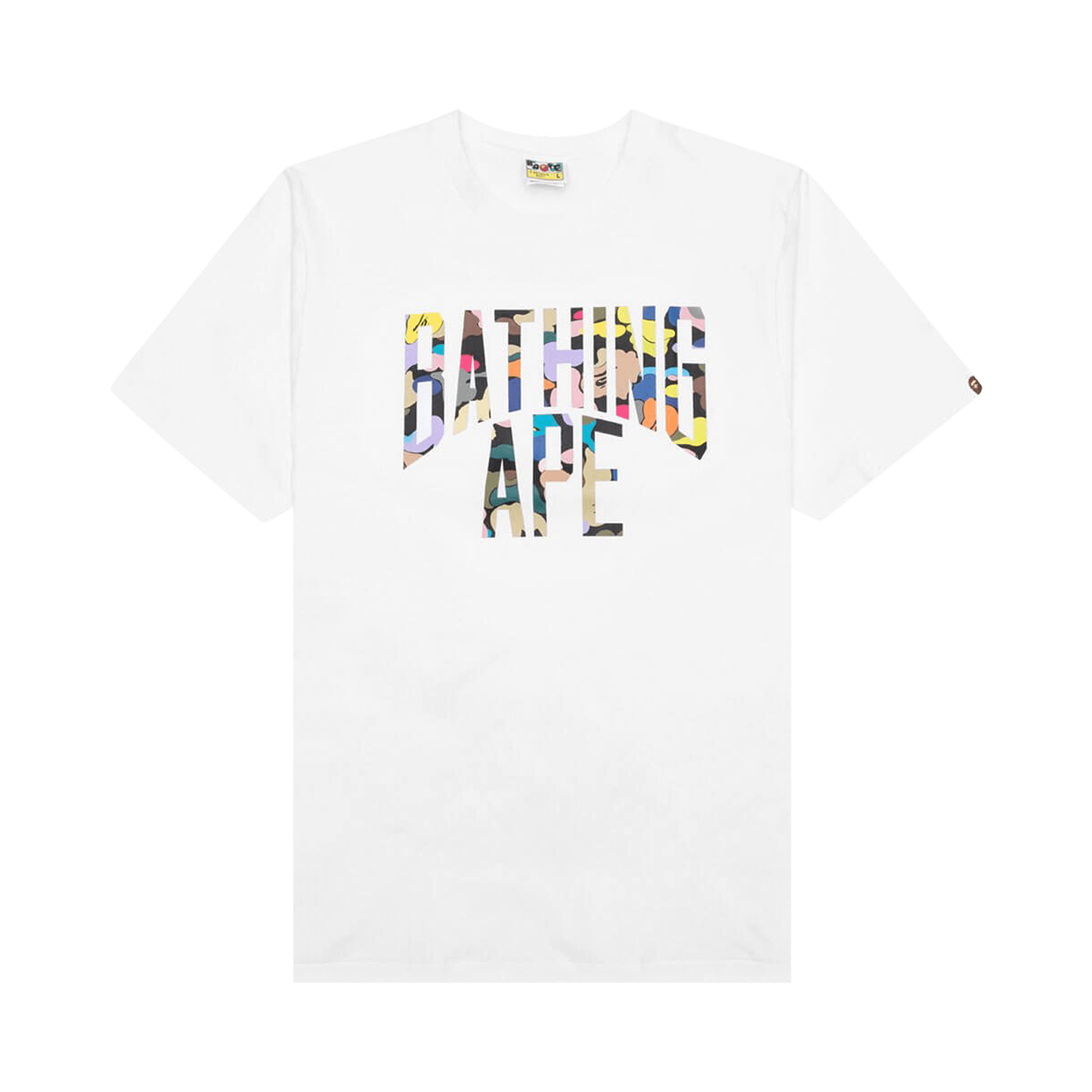 BAPE Multi Camo NYC Logo Tee 'White'