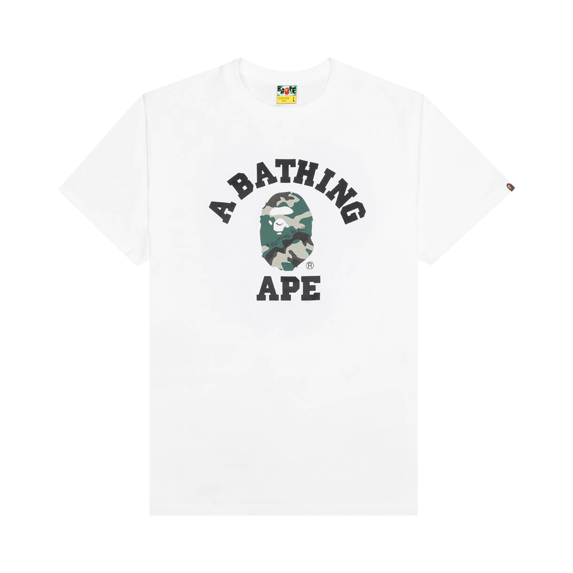 BAPE Woodland Camo College Tee 'White'