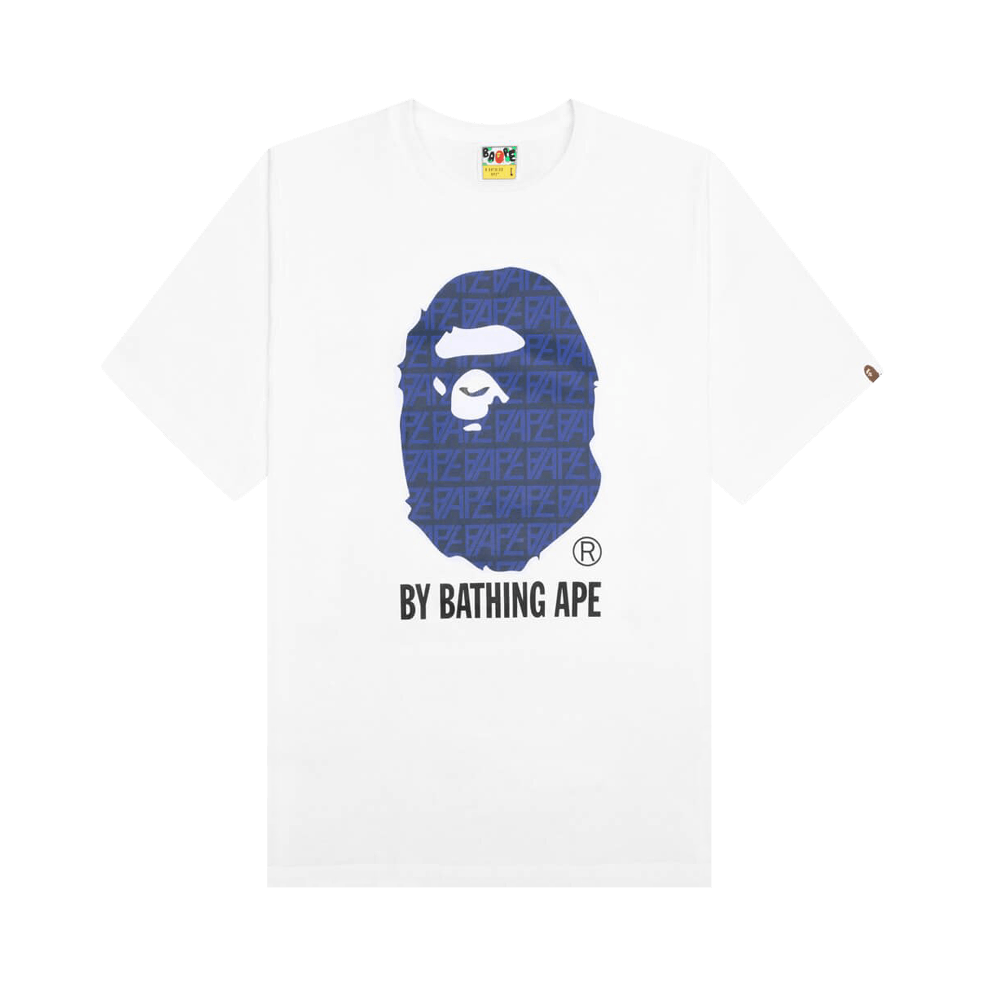 BAPE Logo Monogram By Bathing Ape Tee 'White/Navy'