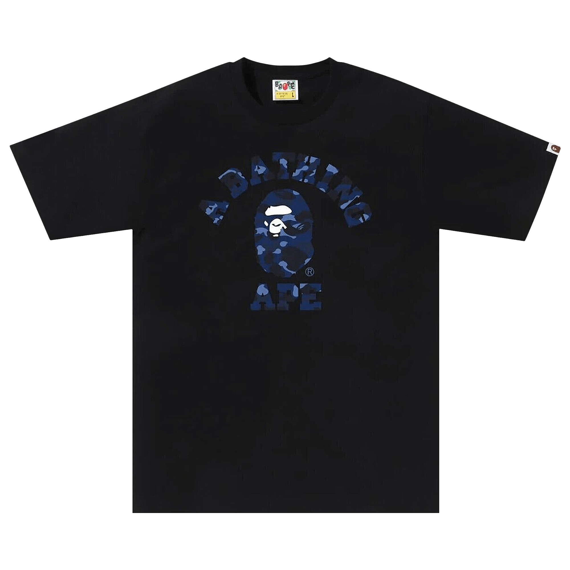 BAPE Color Camo College Tee 'Black/Navy'