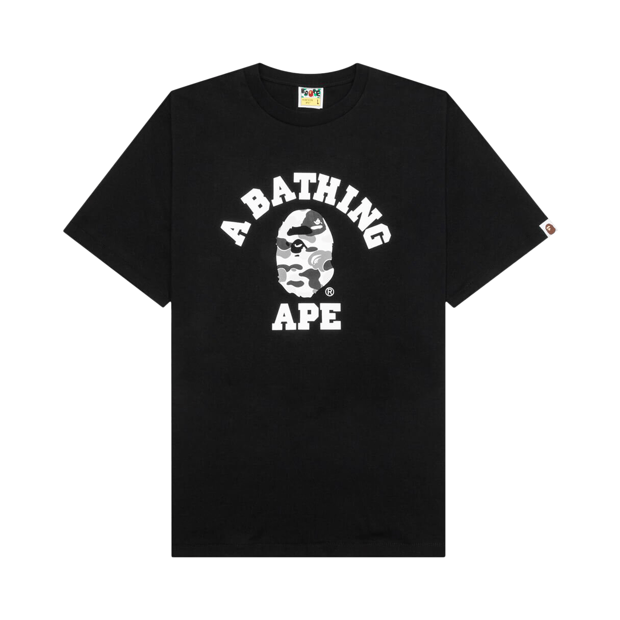 BAPE ABC Camo College Tee 'Black/Grey'