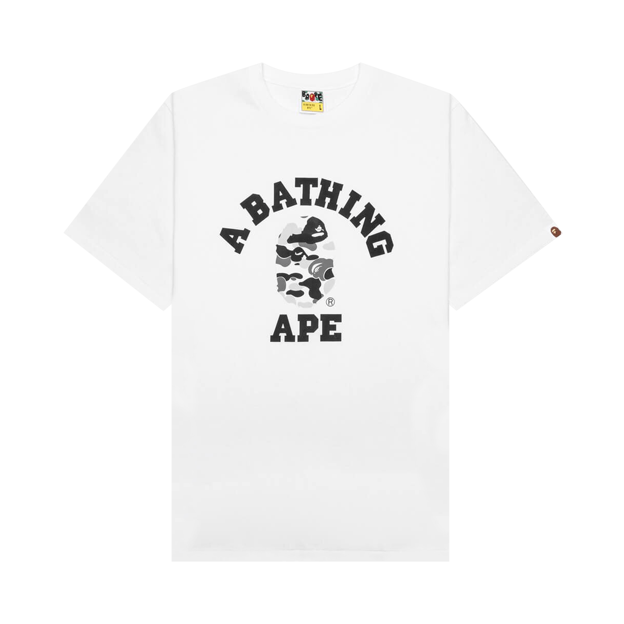 BAPE ABC Camo College Tee 'White/Grey'