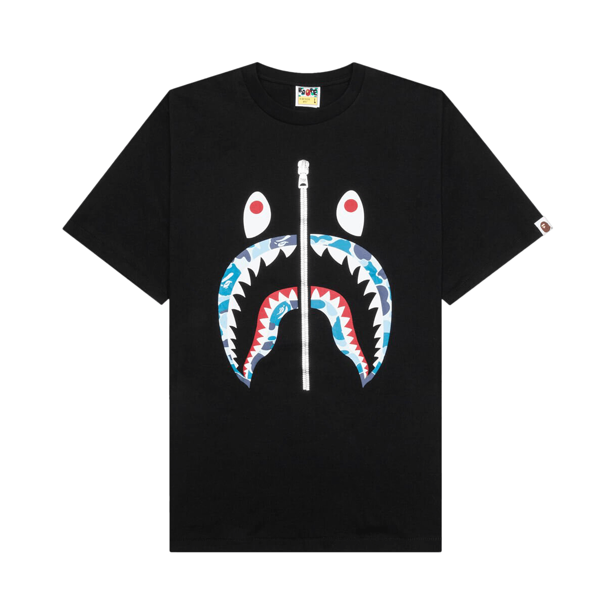 BAPE ABC Camo Shark Tee 'Black/Blue'