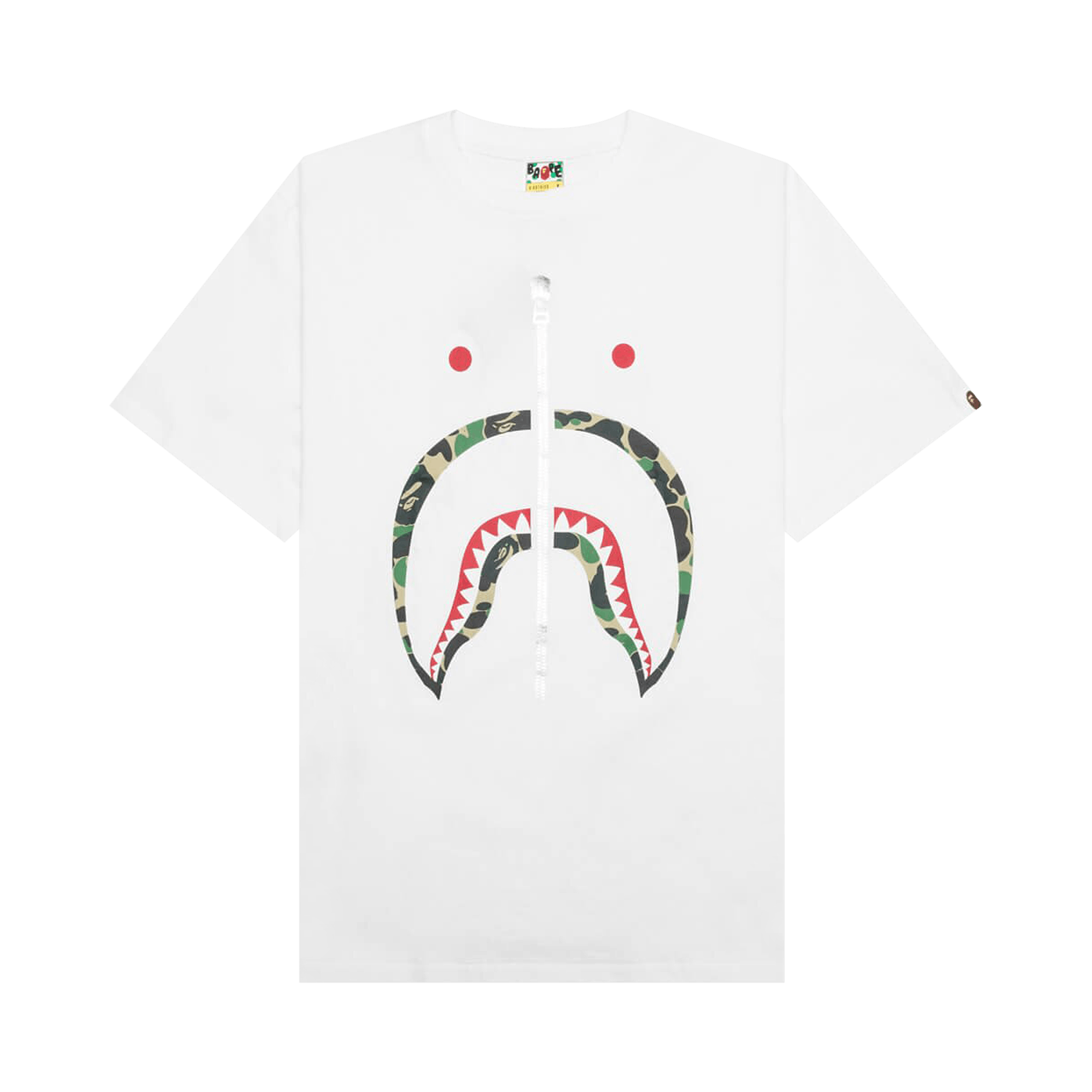 BAPE ABC Camo Shark Tee 'White/Green'