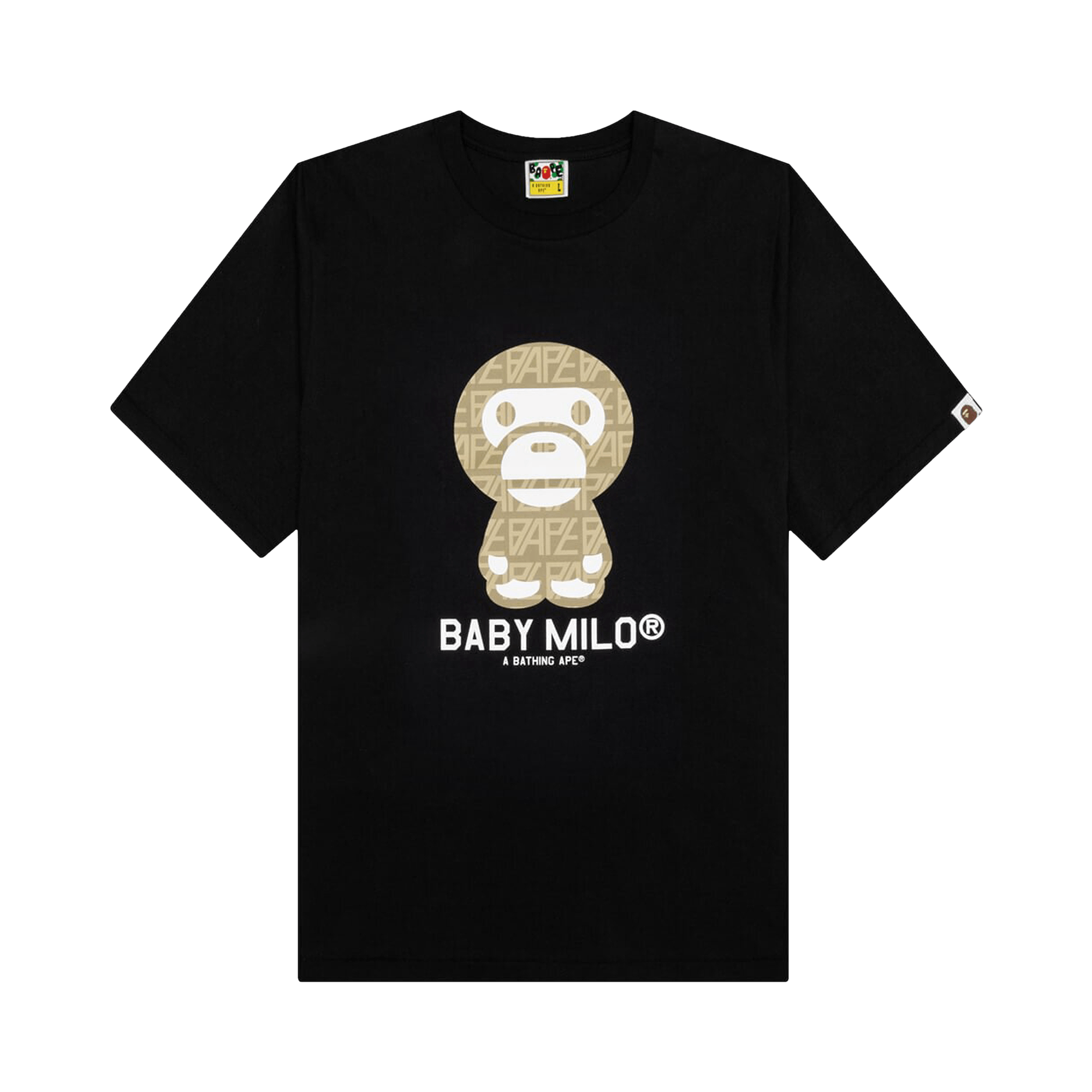BAPE Logo Monogram Baby Milo Tee 'Black/Beige'