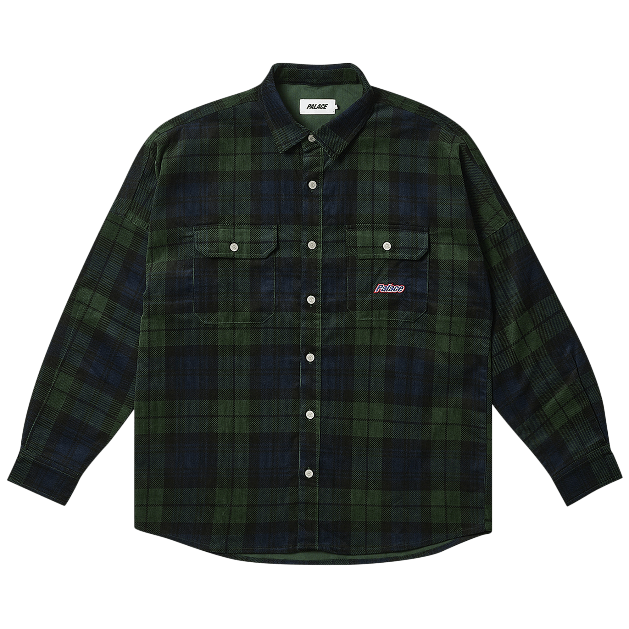Palace Drop Shoulder Cord Shirt 'Tartan'