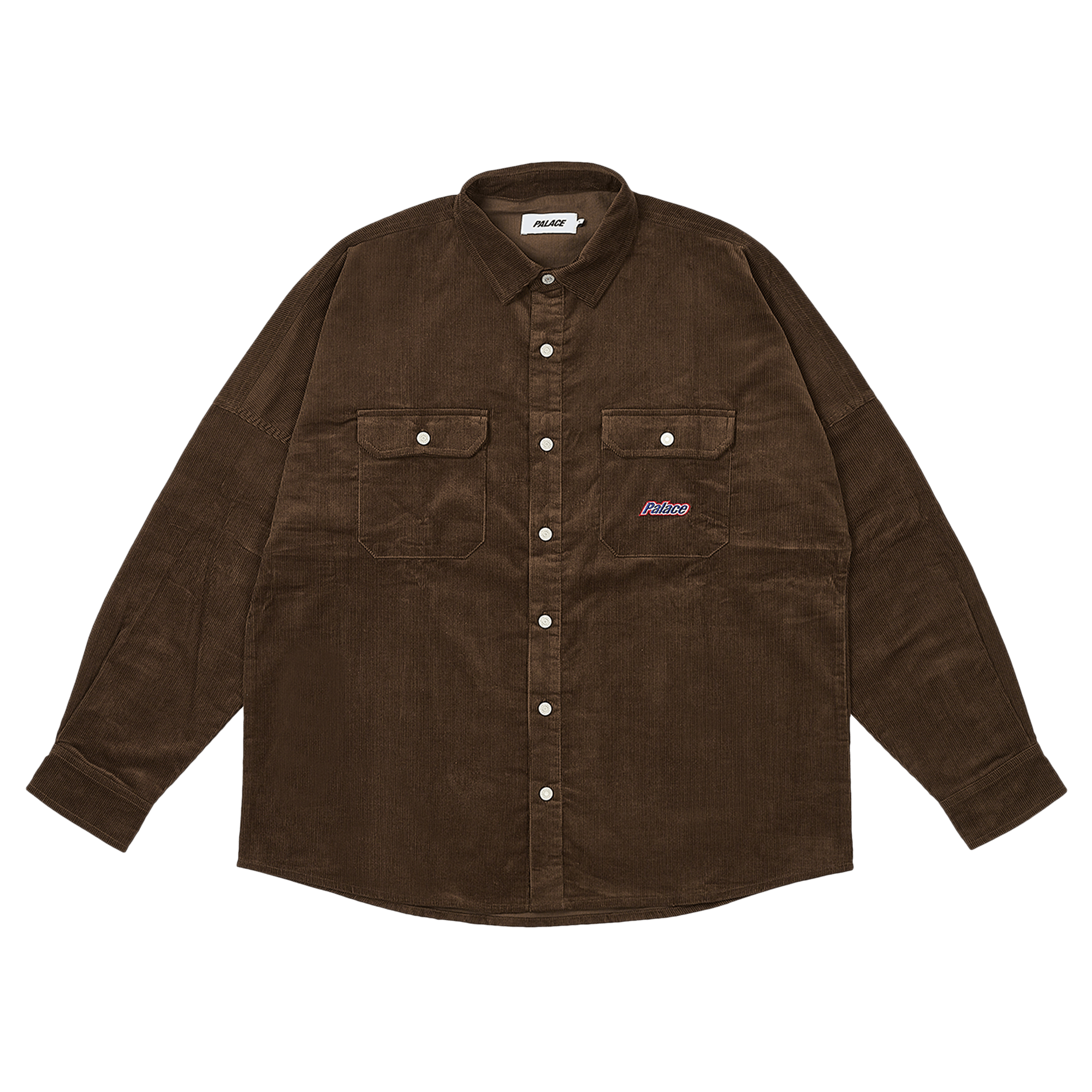Palace Drop Shoulder Cord Shirt 'Nice Brown'