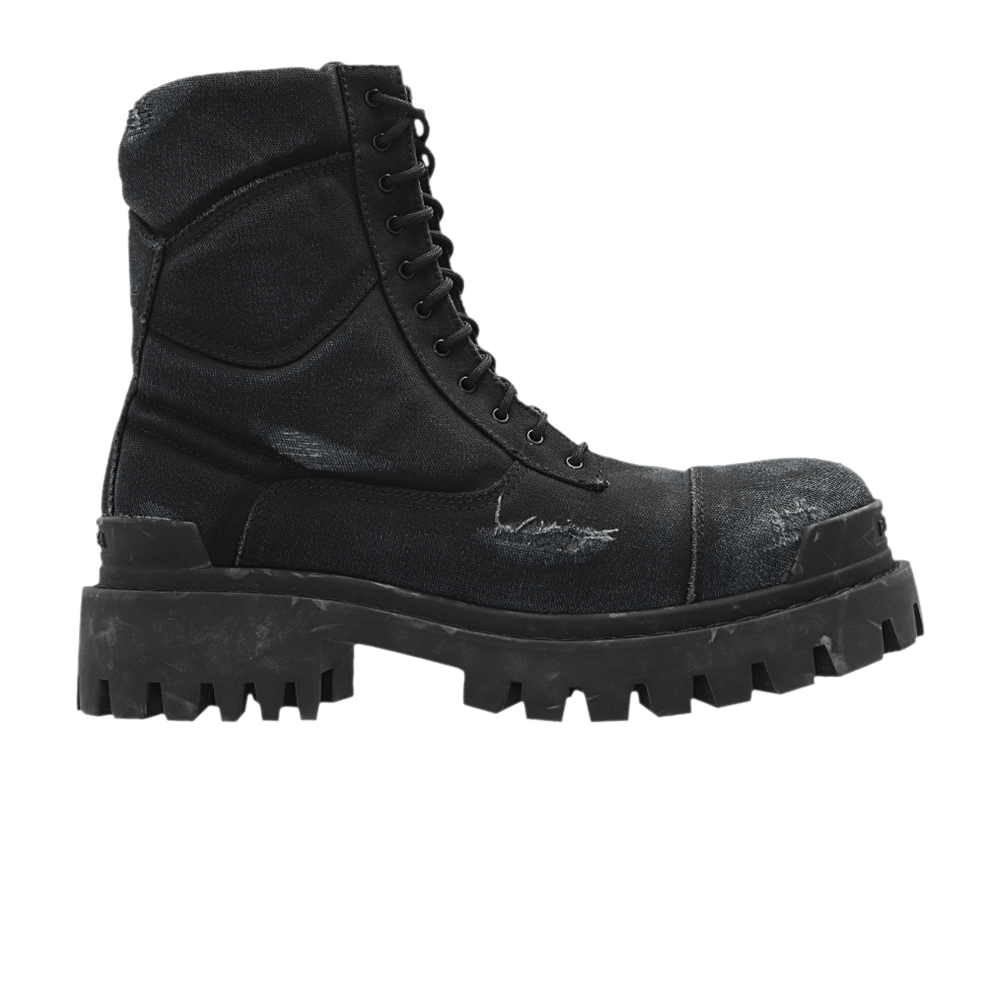 Buy Balenciaga Combat Strike Boot 'Worn-Out - Black