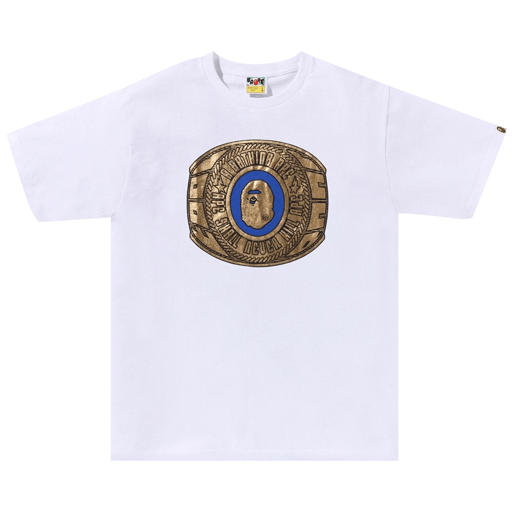 BAPE Foil Bape College Ring Tee 'White'