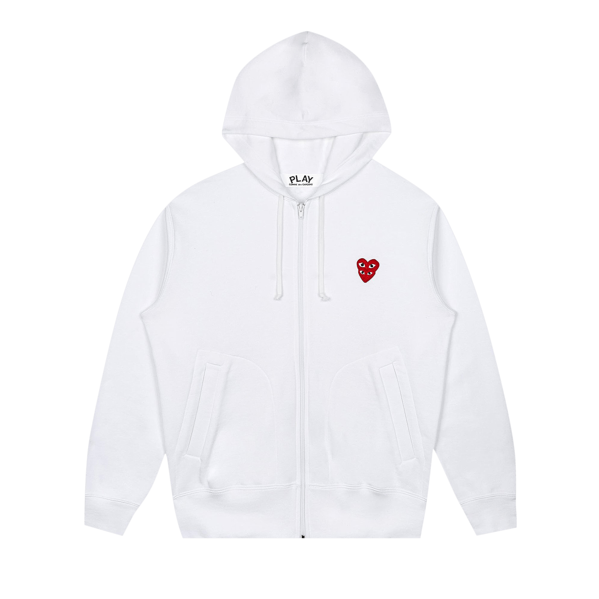 Comme des Garçons PLAY Zip Hoodie 'White'