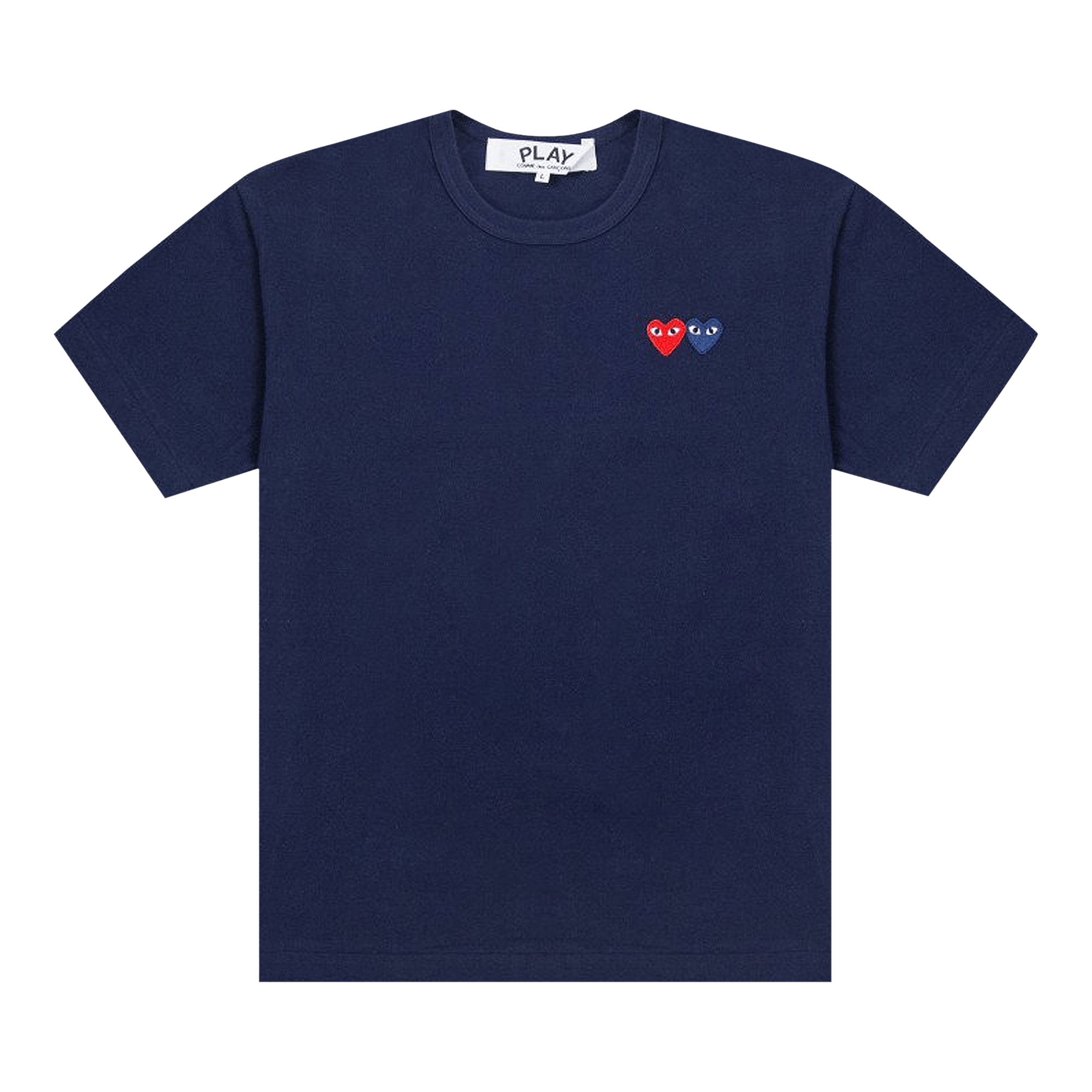 Comme des Garçons PLAY Double Hearts T-Shirt 'Navy'