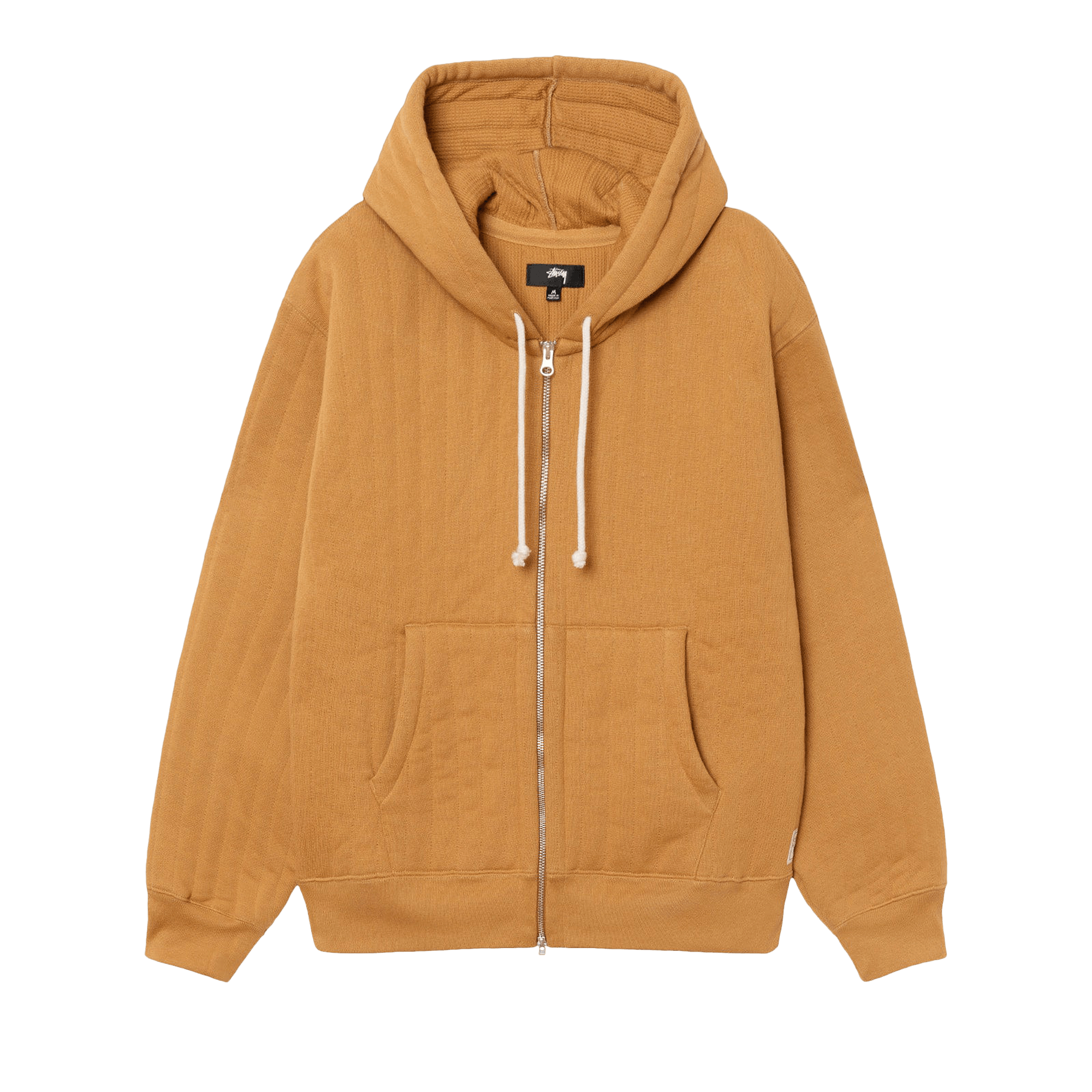 Stussy Vertical Quilted Zip Hoodie 'Tan'