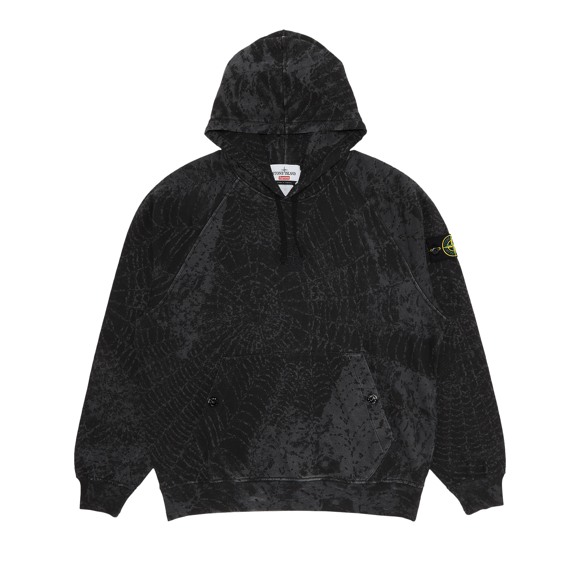 Supreme x Stone Island Hooded Sweatshirt 'Black'