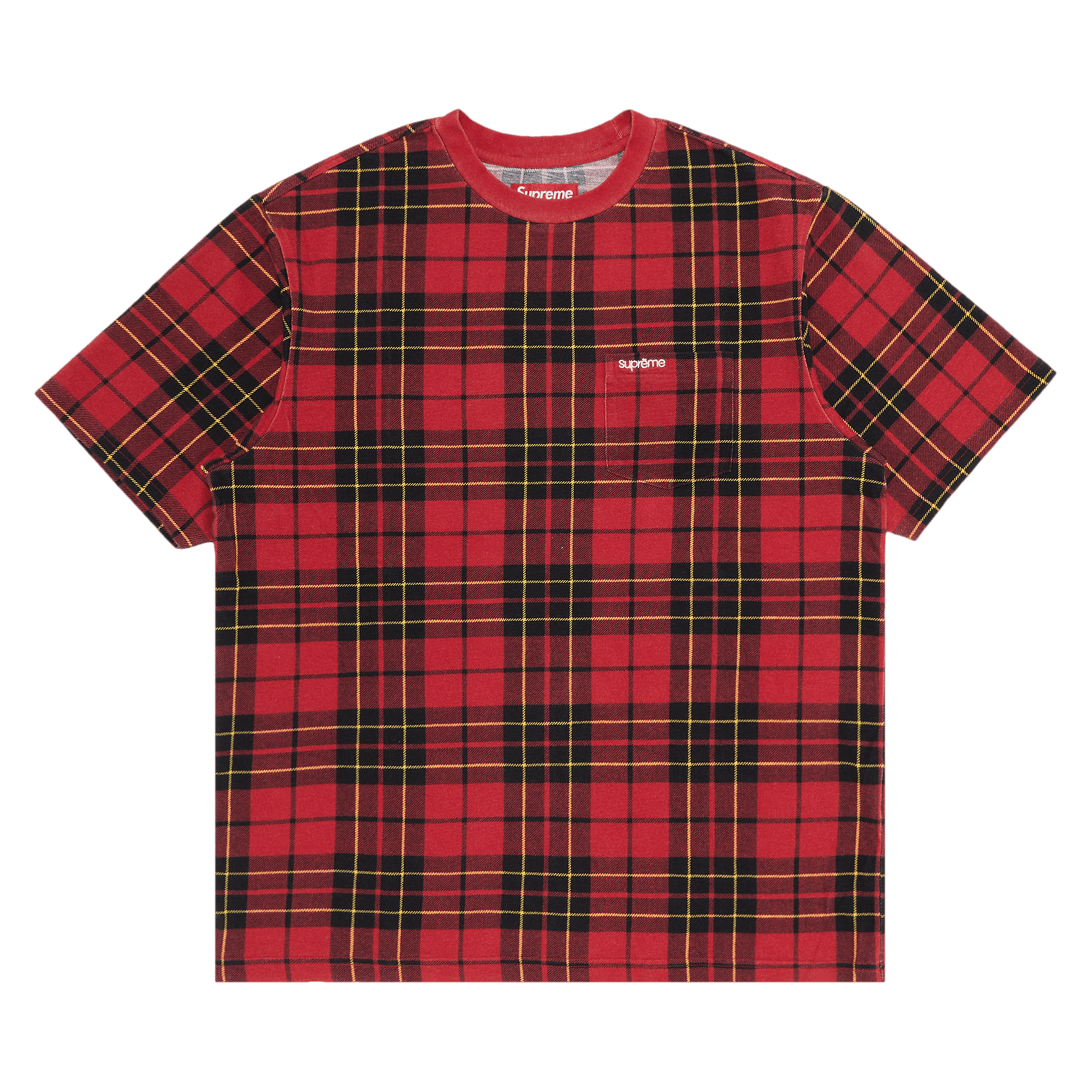 Supreme Short-Sleeve Pocket Tee 'Plaid'