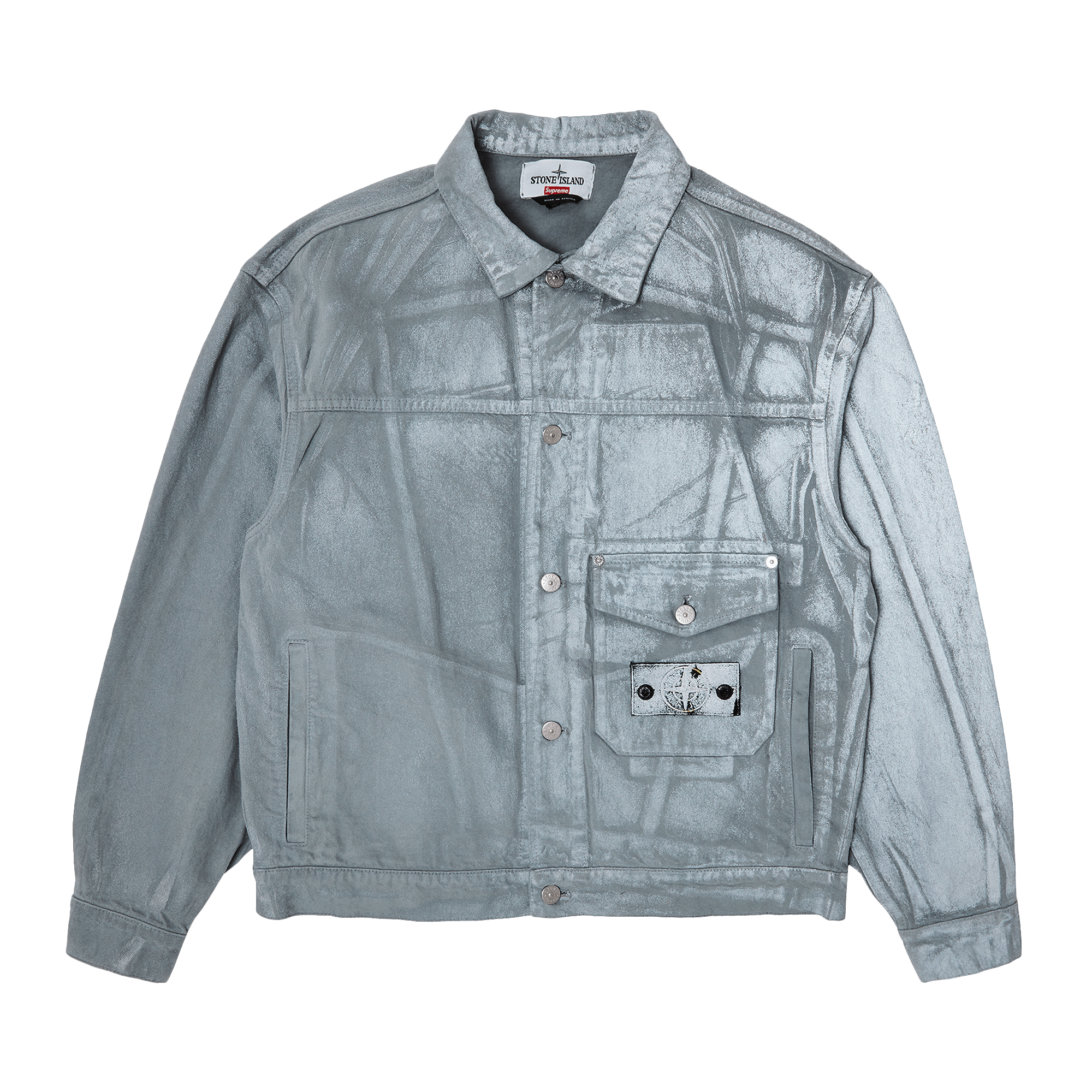 Supreme x Stone Island Denim Trucker Jacket 'Reflective'