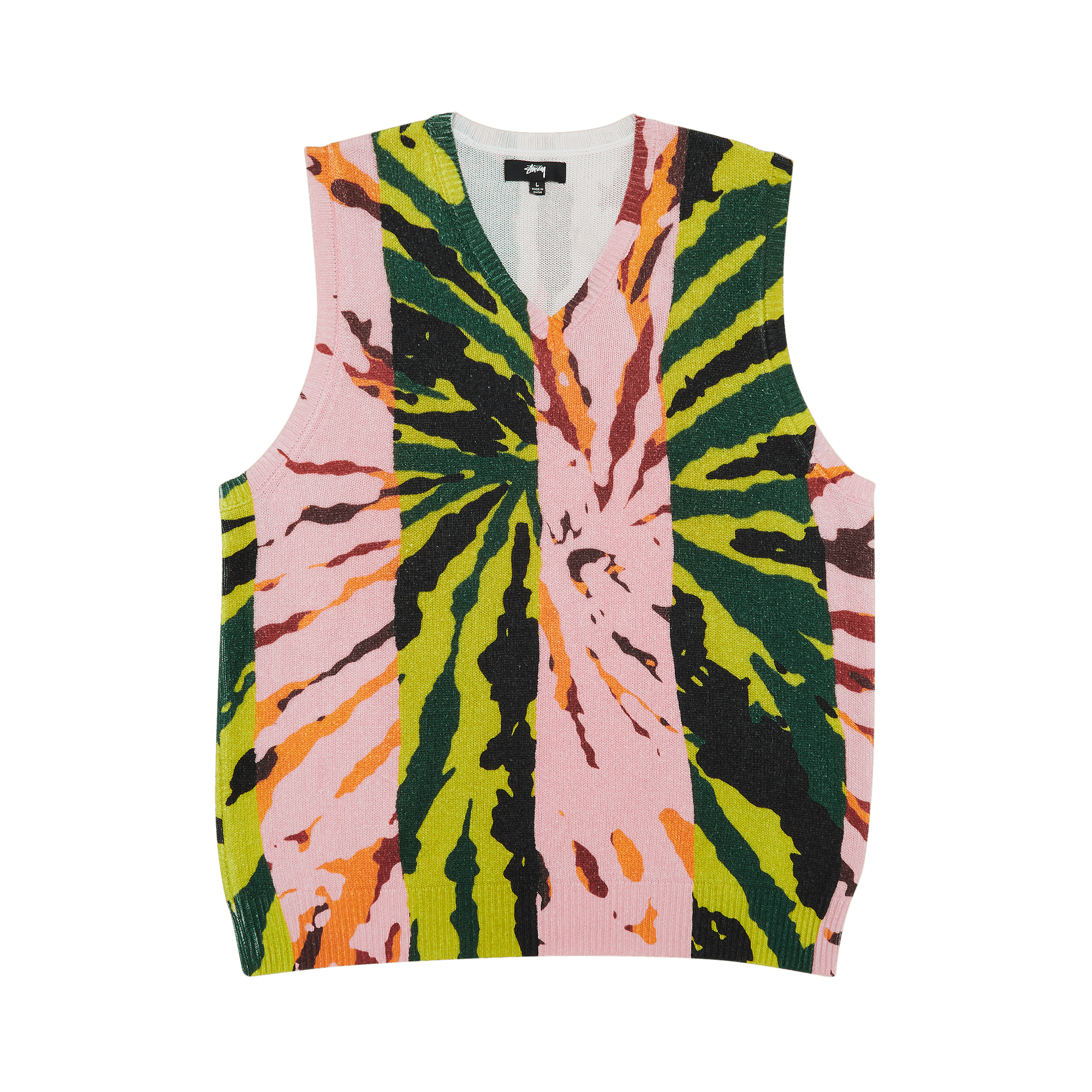 Stussy Printed Sweater Vest 'Pink'