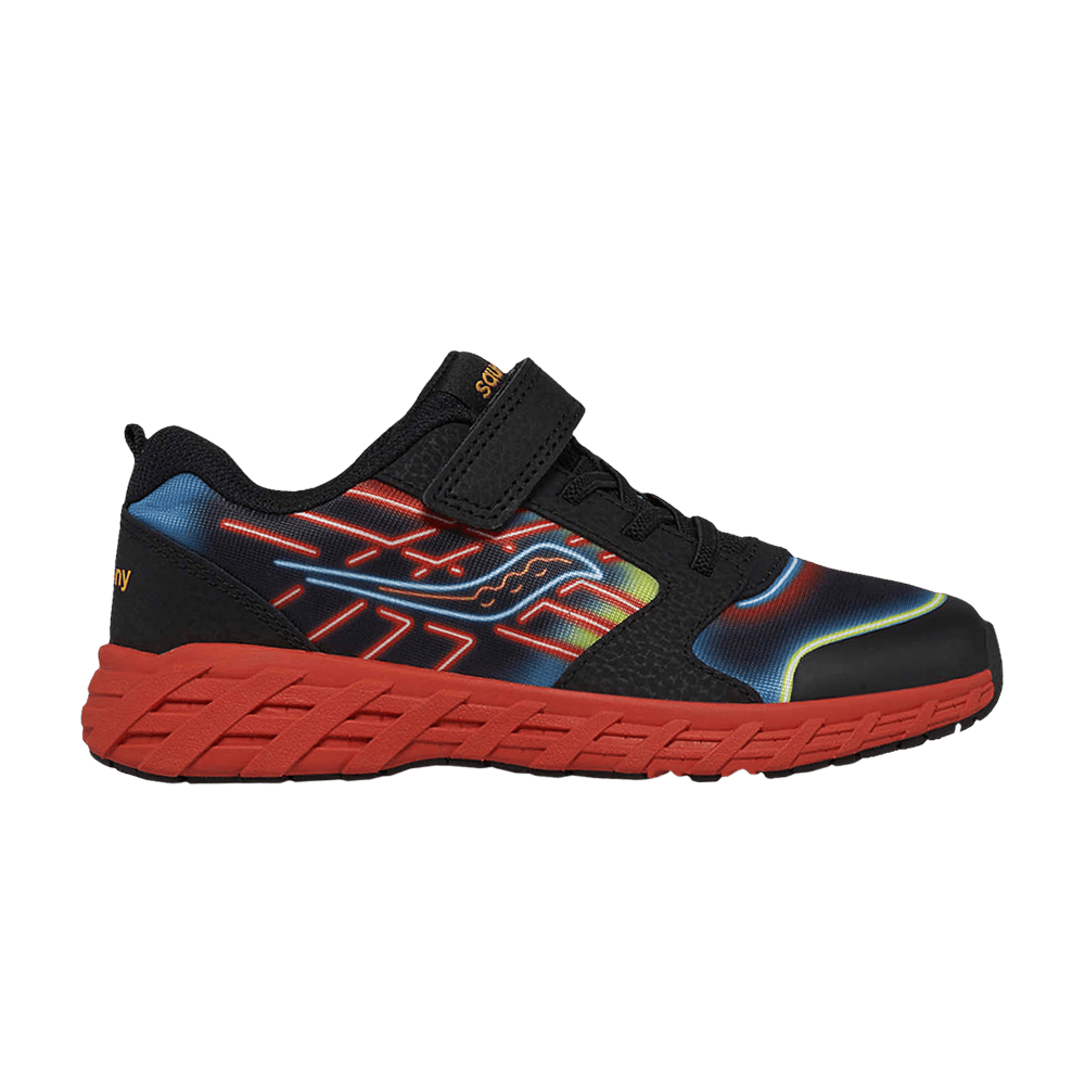 Saucony Wind 2.0 A/C Big Kid 'Neon Black Red'