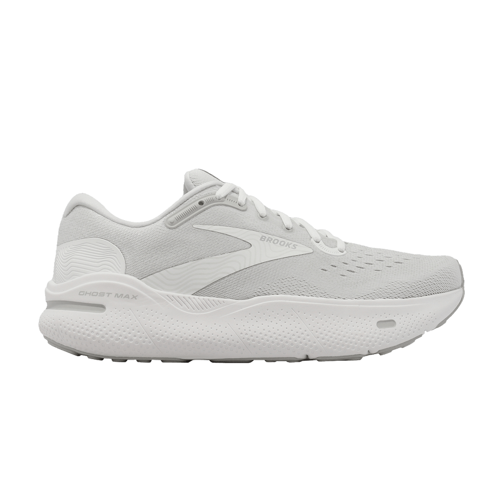 Brooks Ghost Max 2E Wide 'White Oyster Metallic Silver'