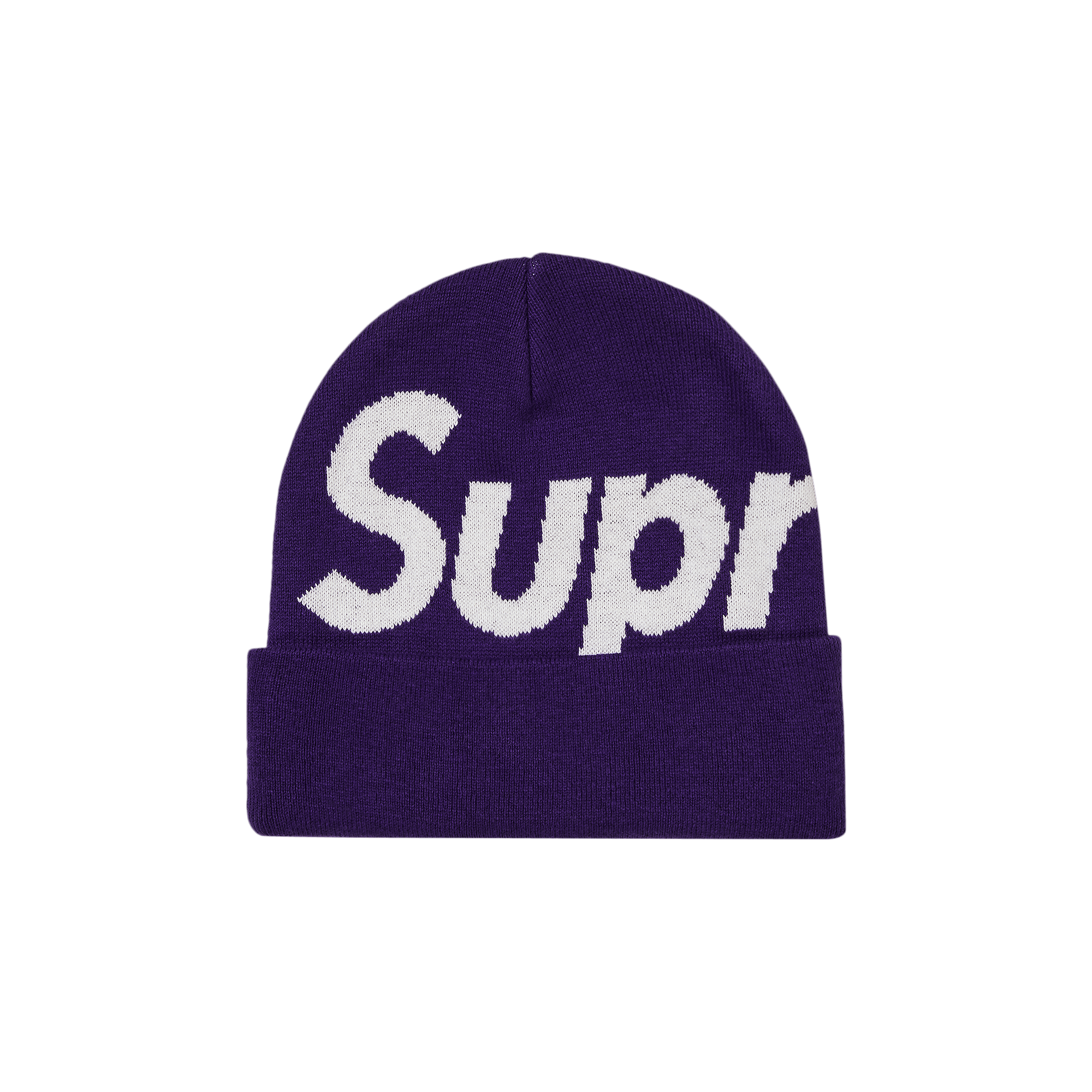 Supreme Big Logo Beanie 'Dark Purple'