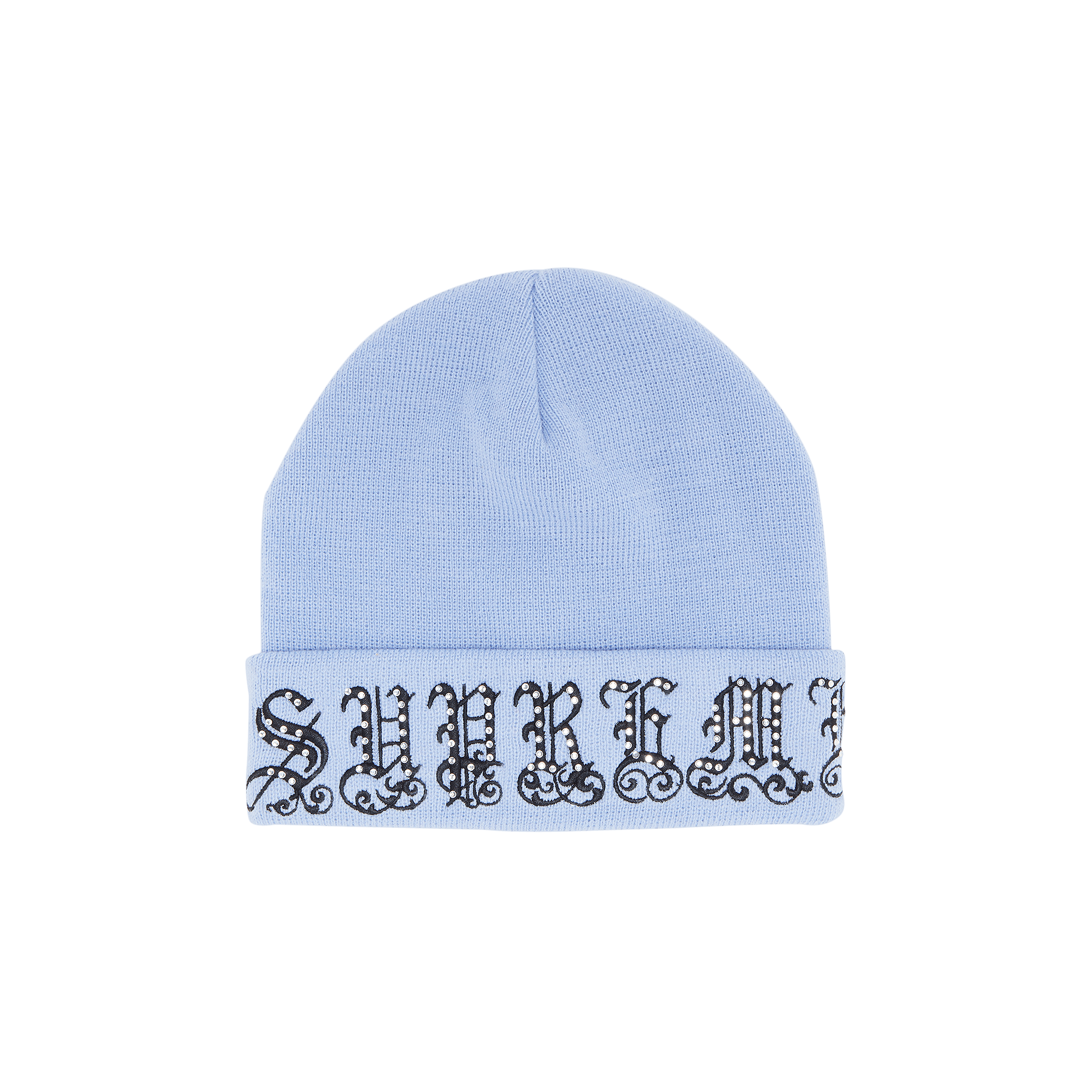 Supreme Old English Rhinestone Beanie 'Light Slate'