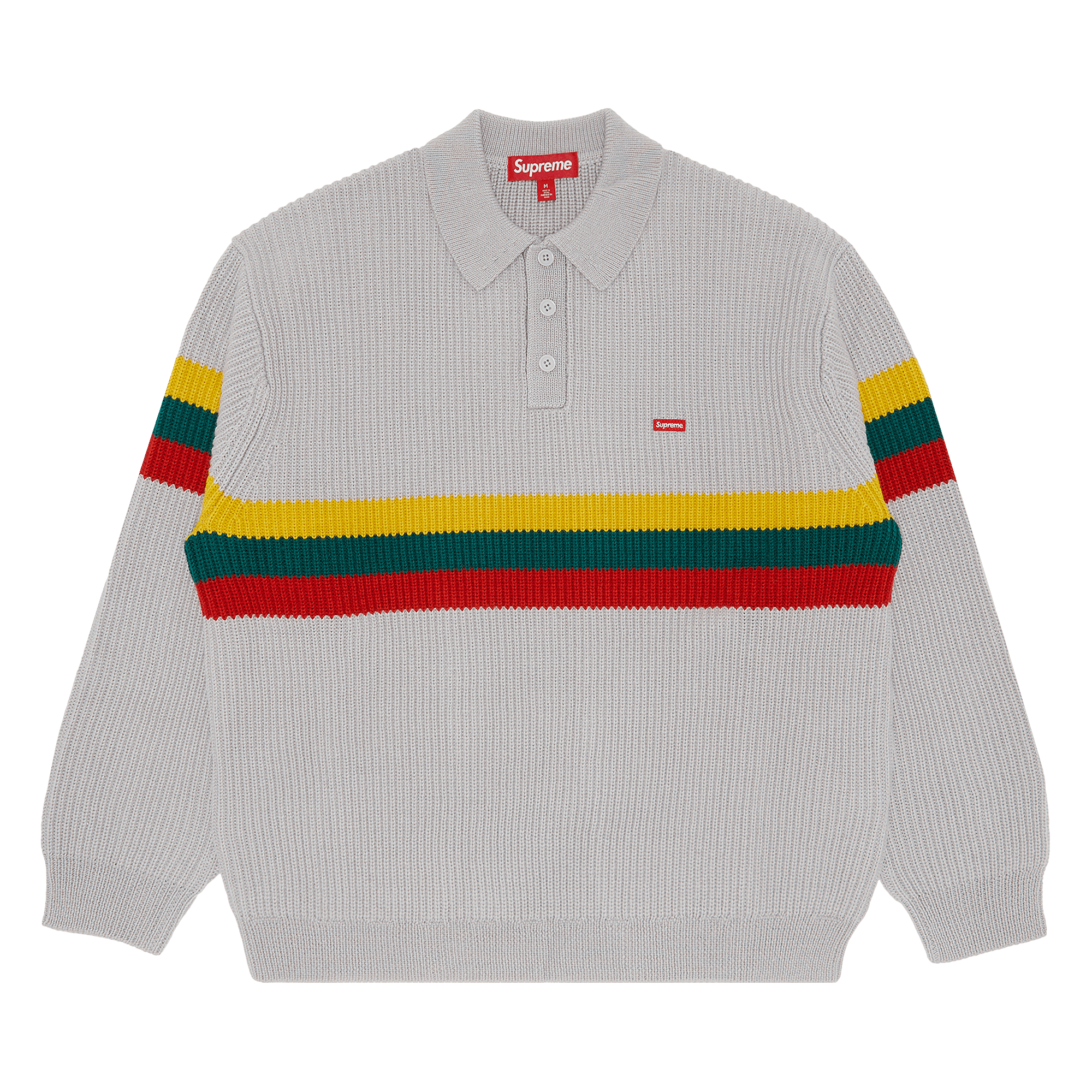 Supreme Small Box Polo Sweater 'Grey'