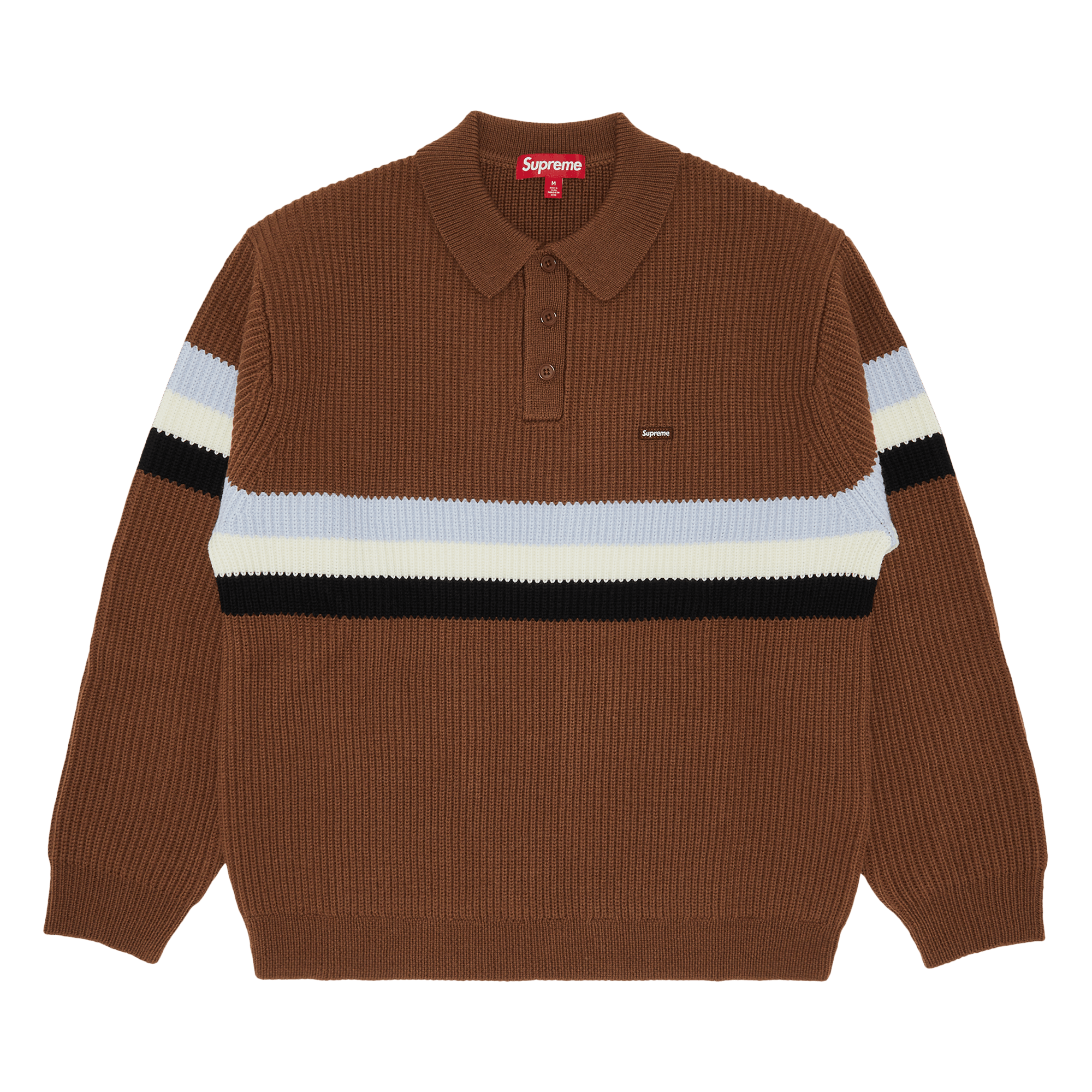Supreme Small Box Polo Sweater 'Dark Brown'
