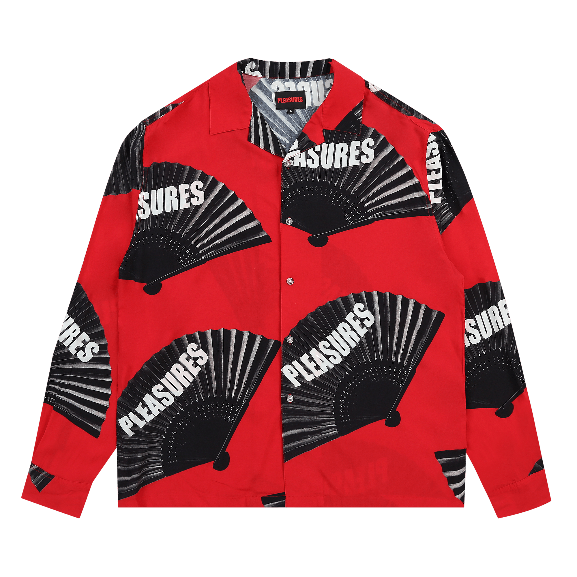 Pleasures Fans Long-Sleeve Button Down 'Red'