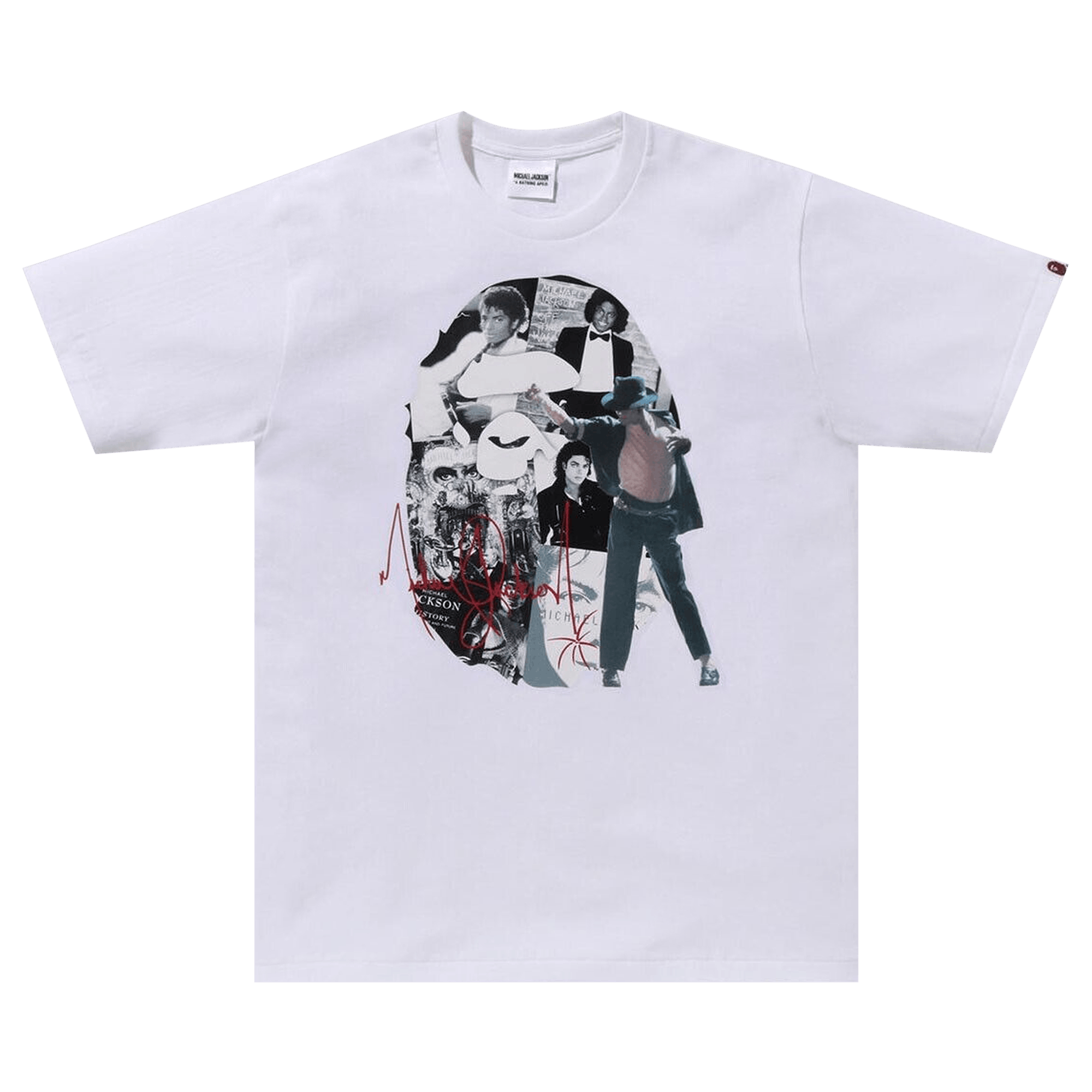 BAPE x Michael Jackson Album Jacket Ape Head Tee 'White'