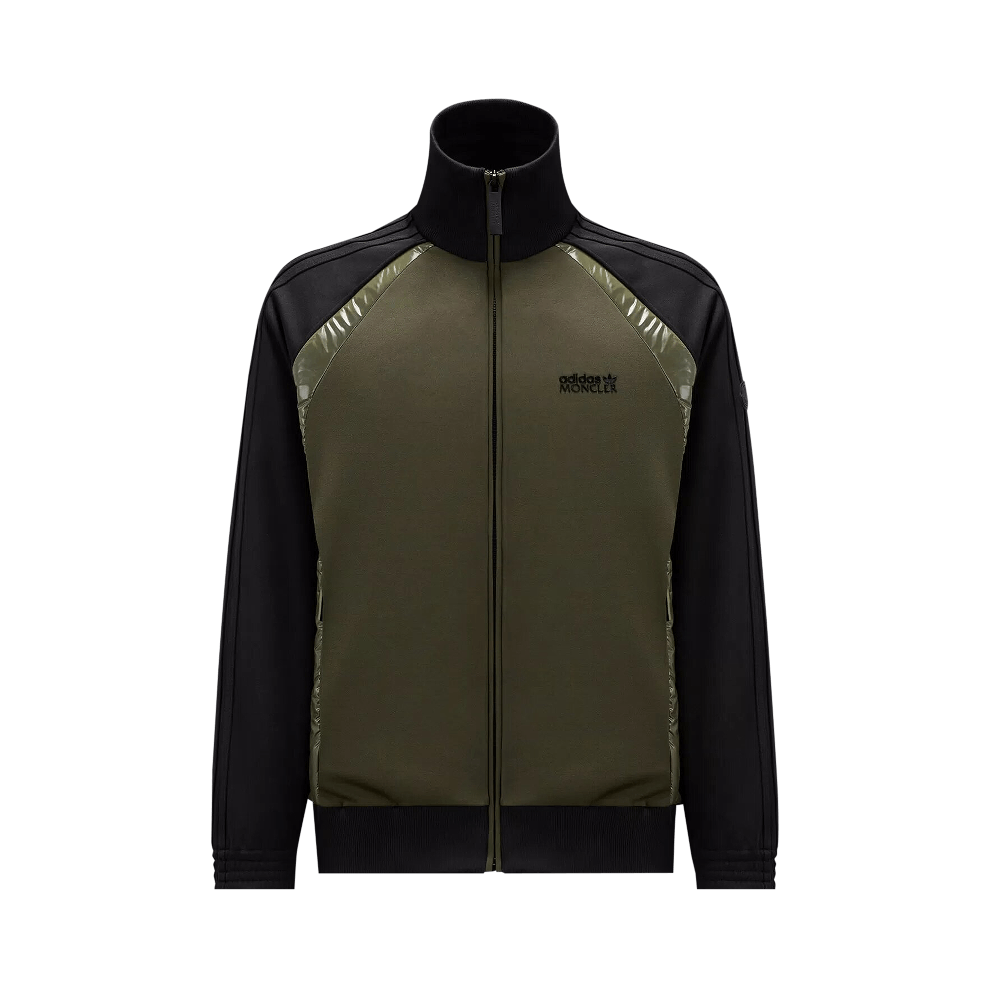 Moncler x adidas Acetate Zip Up Sweatshirt 'Black/Green'
