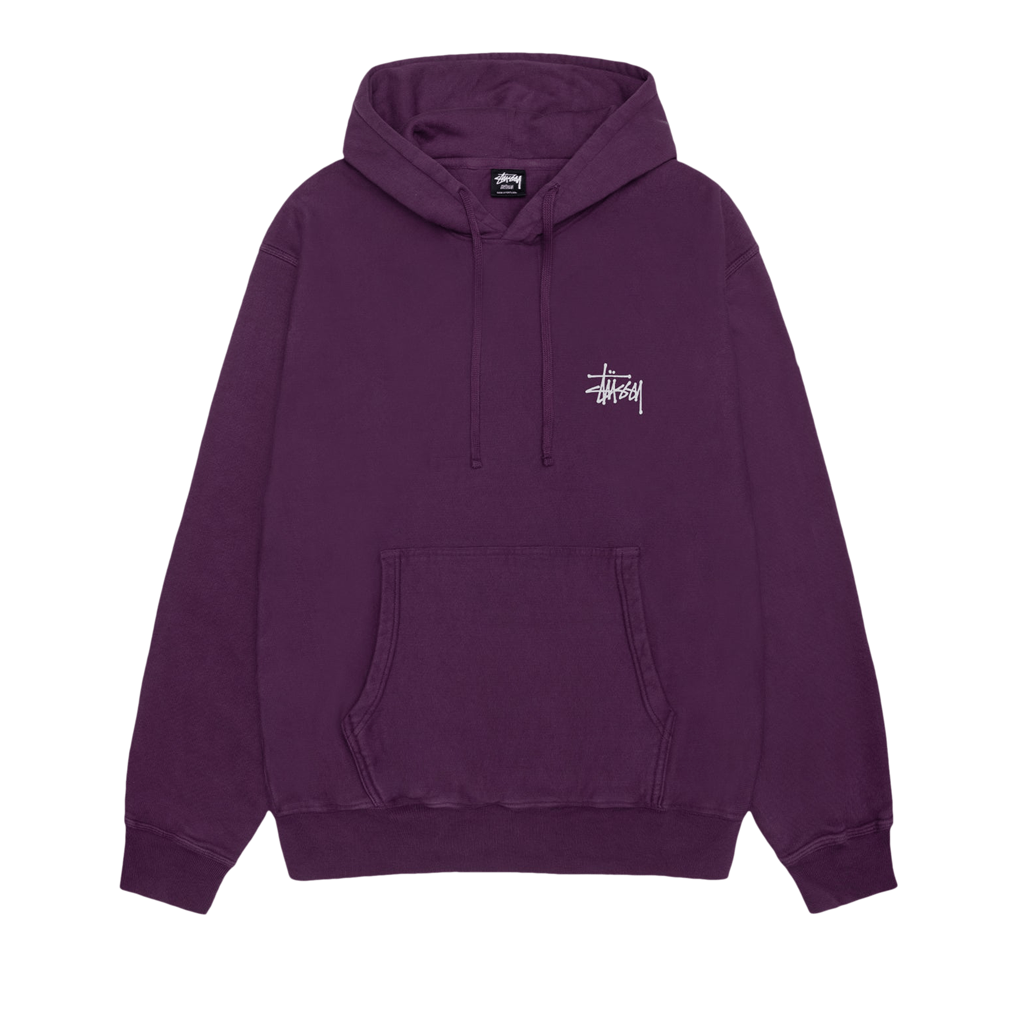 Stussy Pigment Dyed Built Tough Hoodie 'Purple'