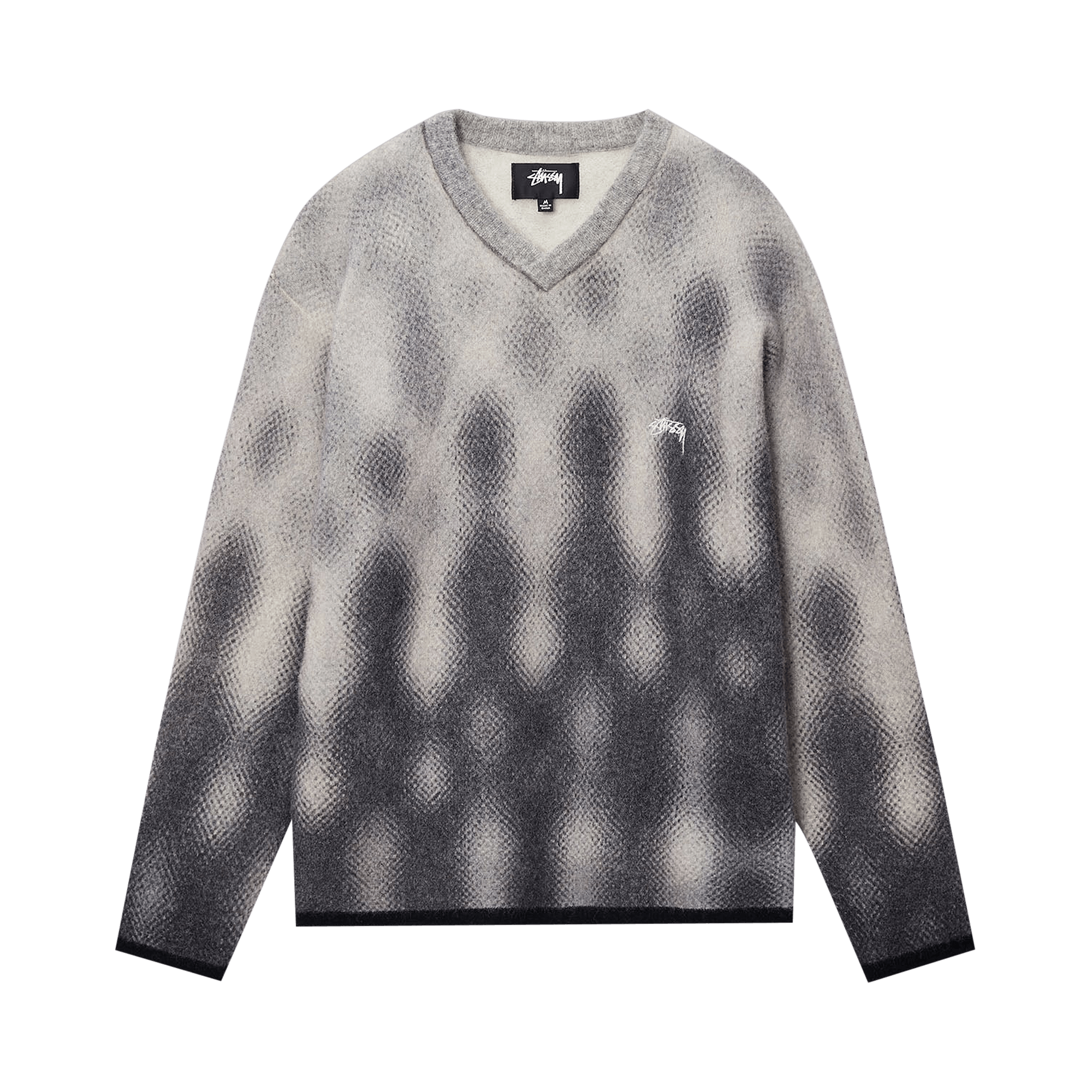 Stussy Gradient Dot Brushed Sweater 'Grey'