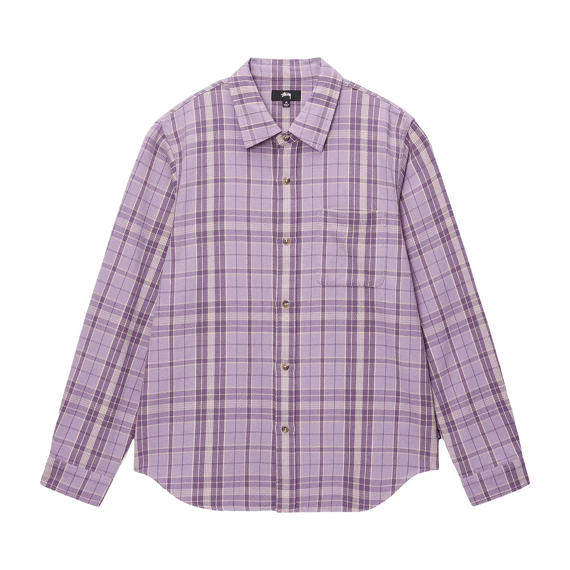 Stussy Stones Plaid Shirt 'Lavender'