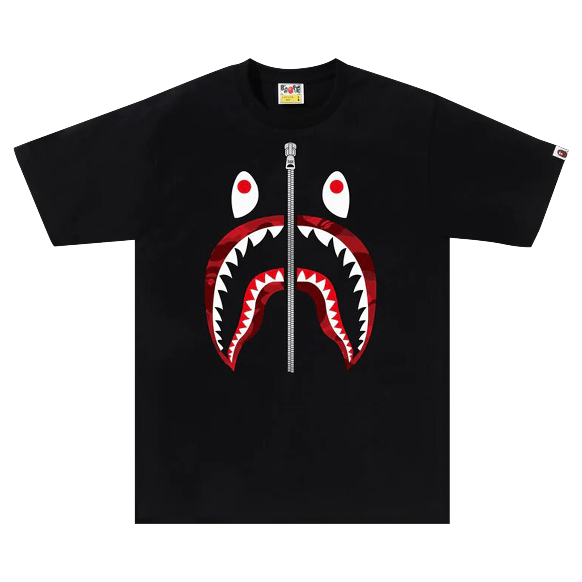BAPE Color Camo Shark Tee 'Black/Red'