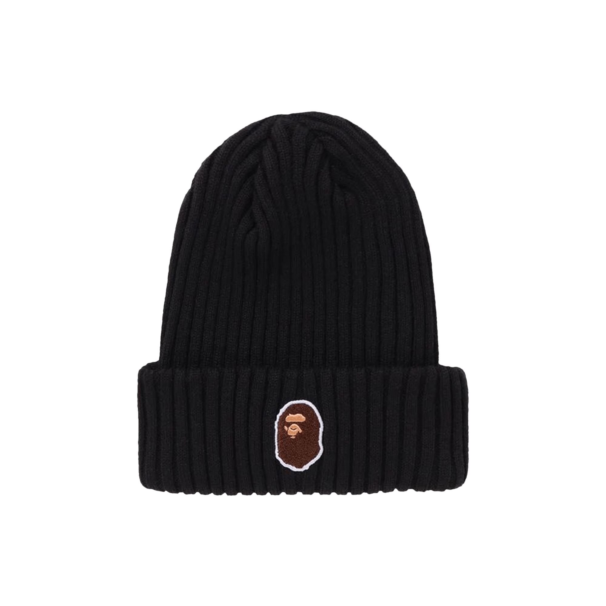 BAPE Kids Ape Head One Point Knit Cap 'Black'