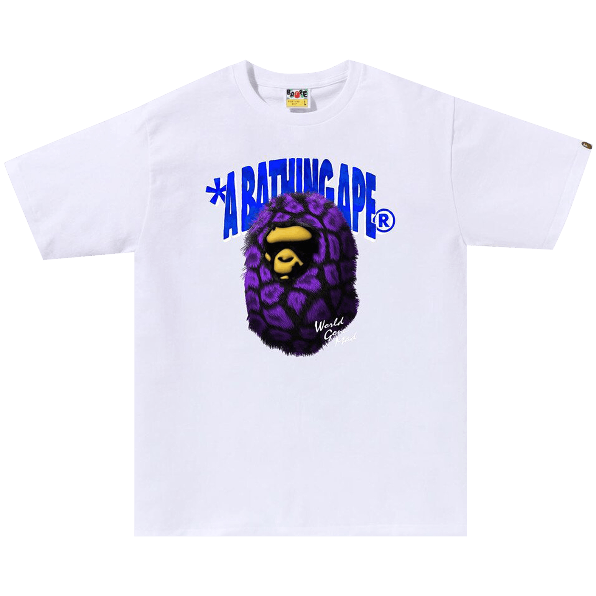 BAPE Fur Ape Head Tee 'White'