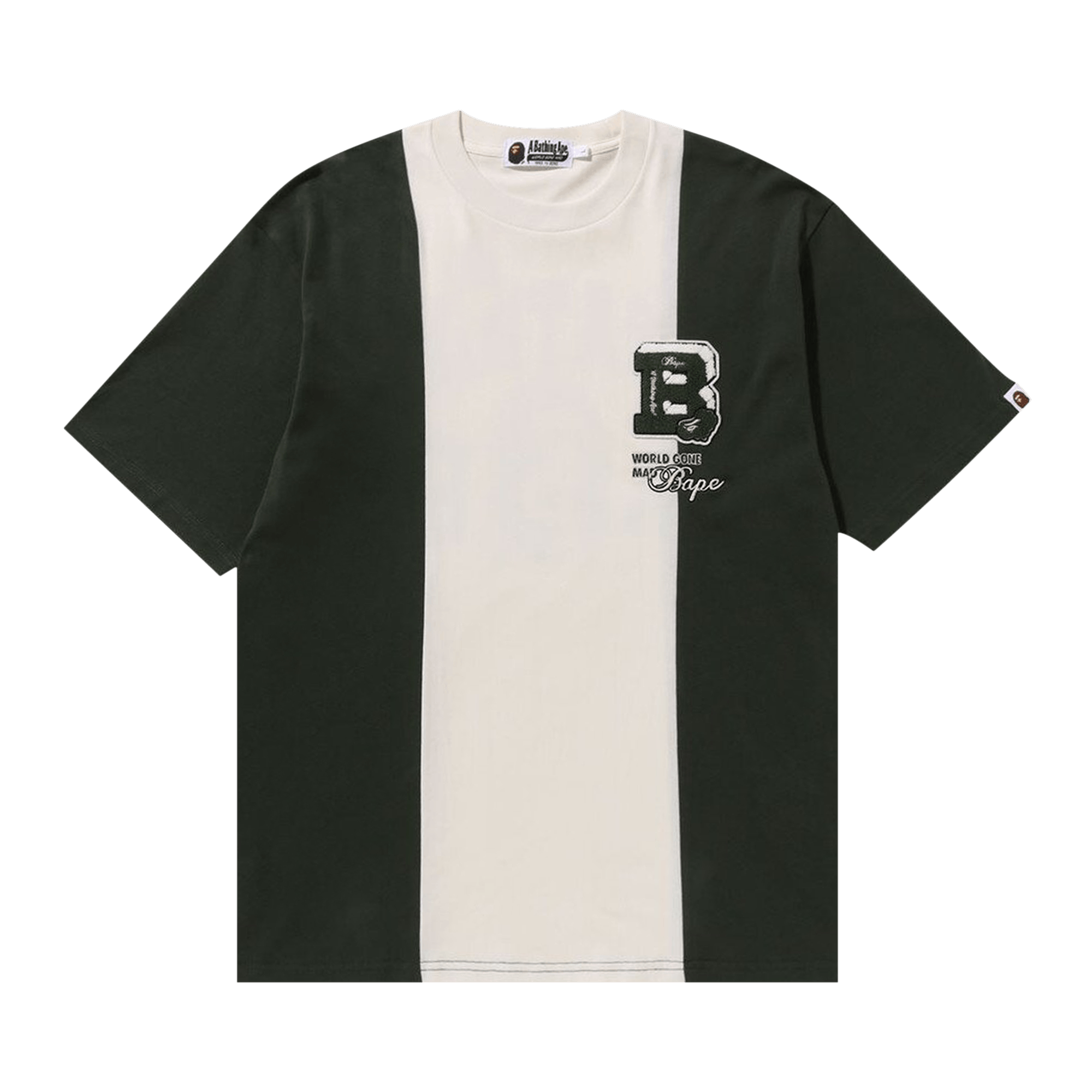 BAPE Badges Color Blocking Tee 'Ivory'