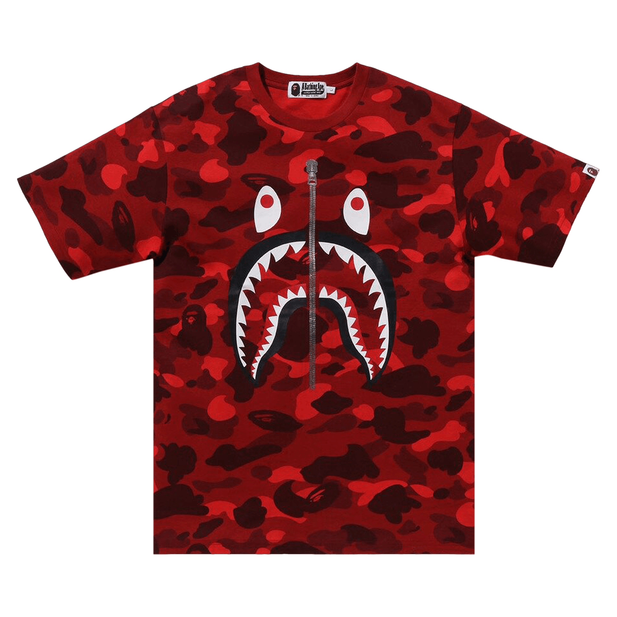 BAPE Color Camo Shark Tee 'Red'