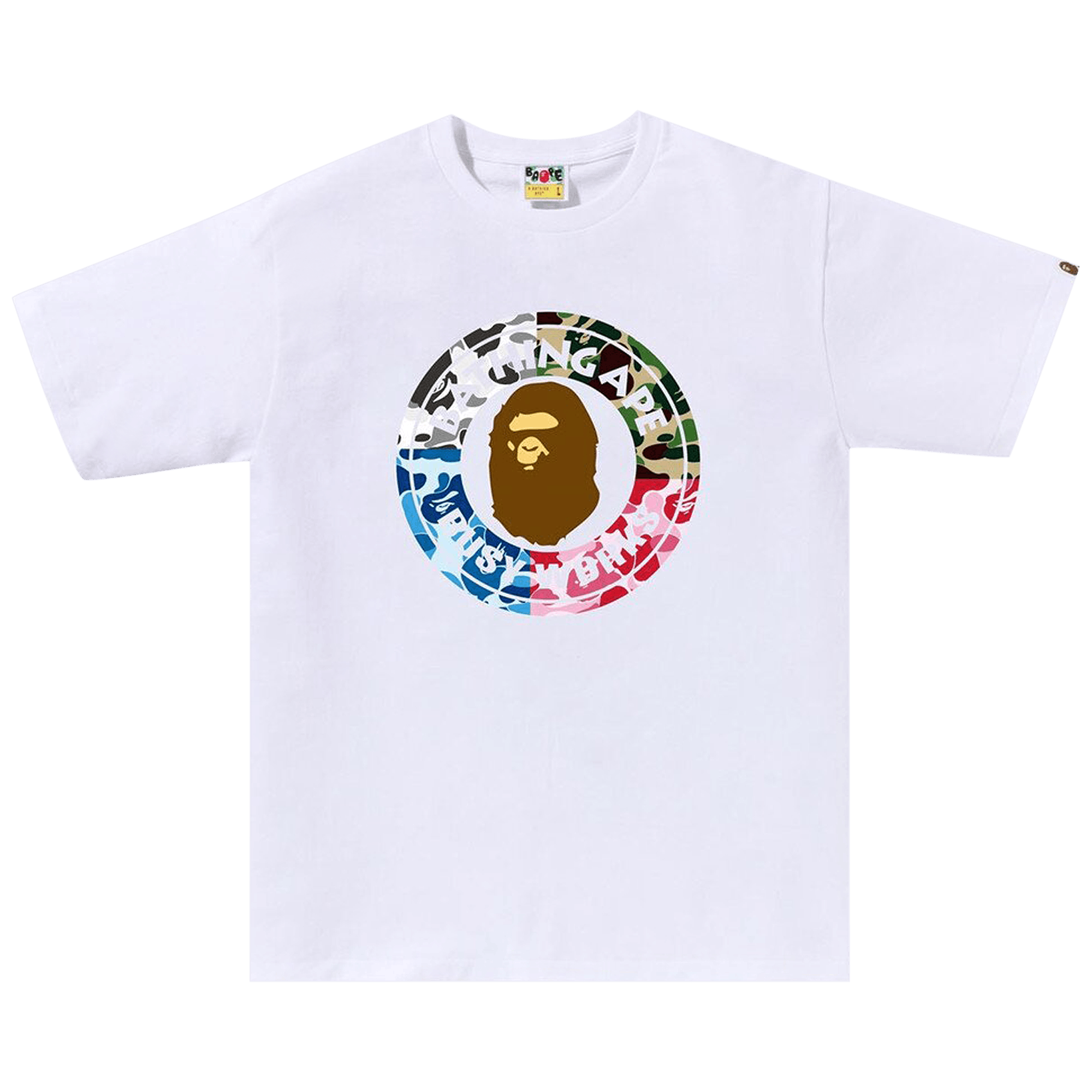 BAPE ABC Camo Crazy Busy Works Tee 'White'
