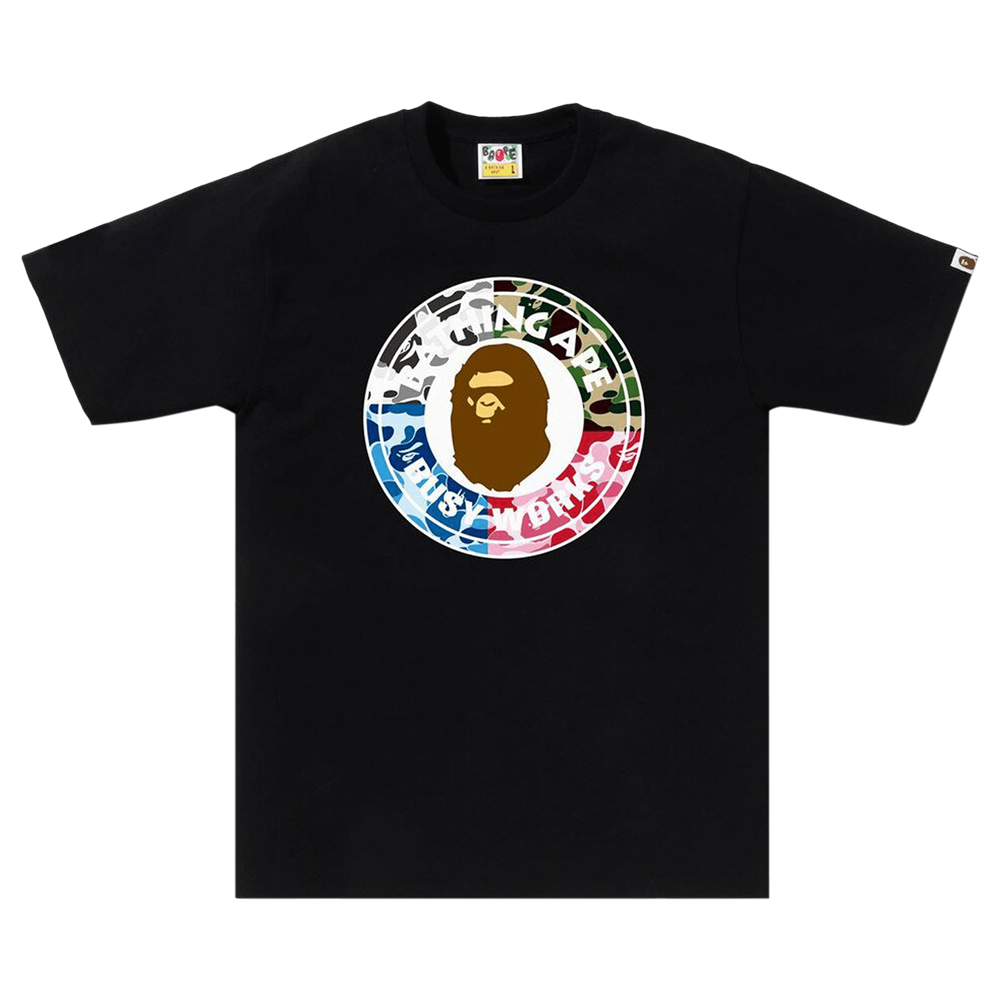 BAPE ABC Camo Crazy Busy Works Tee 'Black'