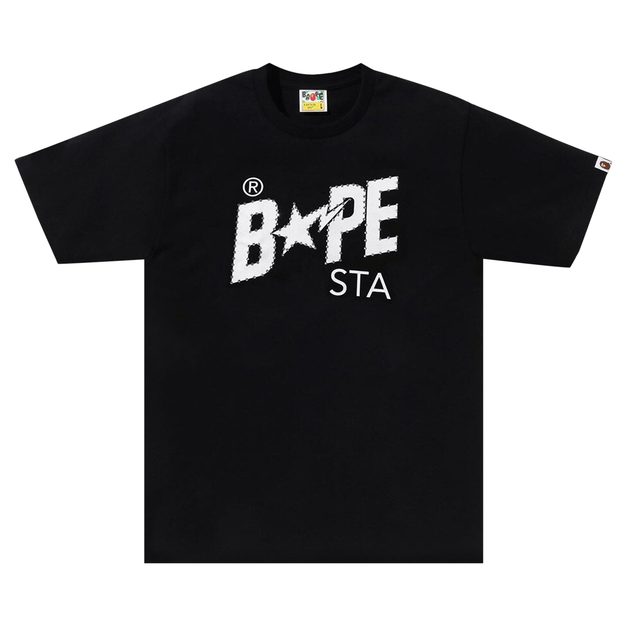 BAPE Crystal Stone Bape Sta Logo Tee 'Black'