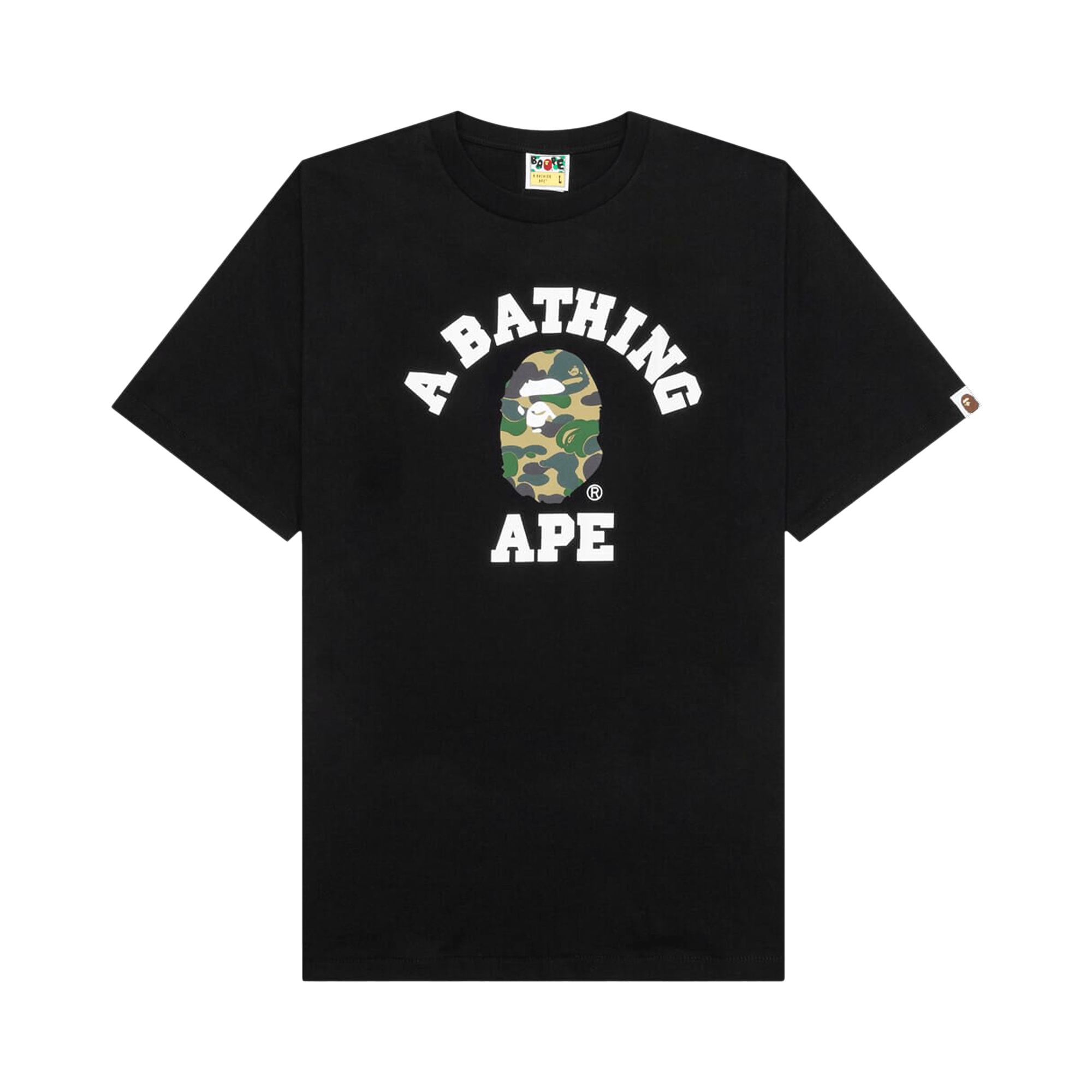 BAPE ABC Camo College Tee 'Black/Green'